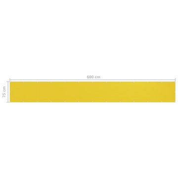 furnicato Sonnenschirm Balkon-Sichtschutz Gelb 75x600 cm HDPE