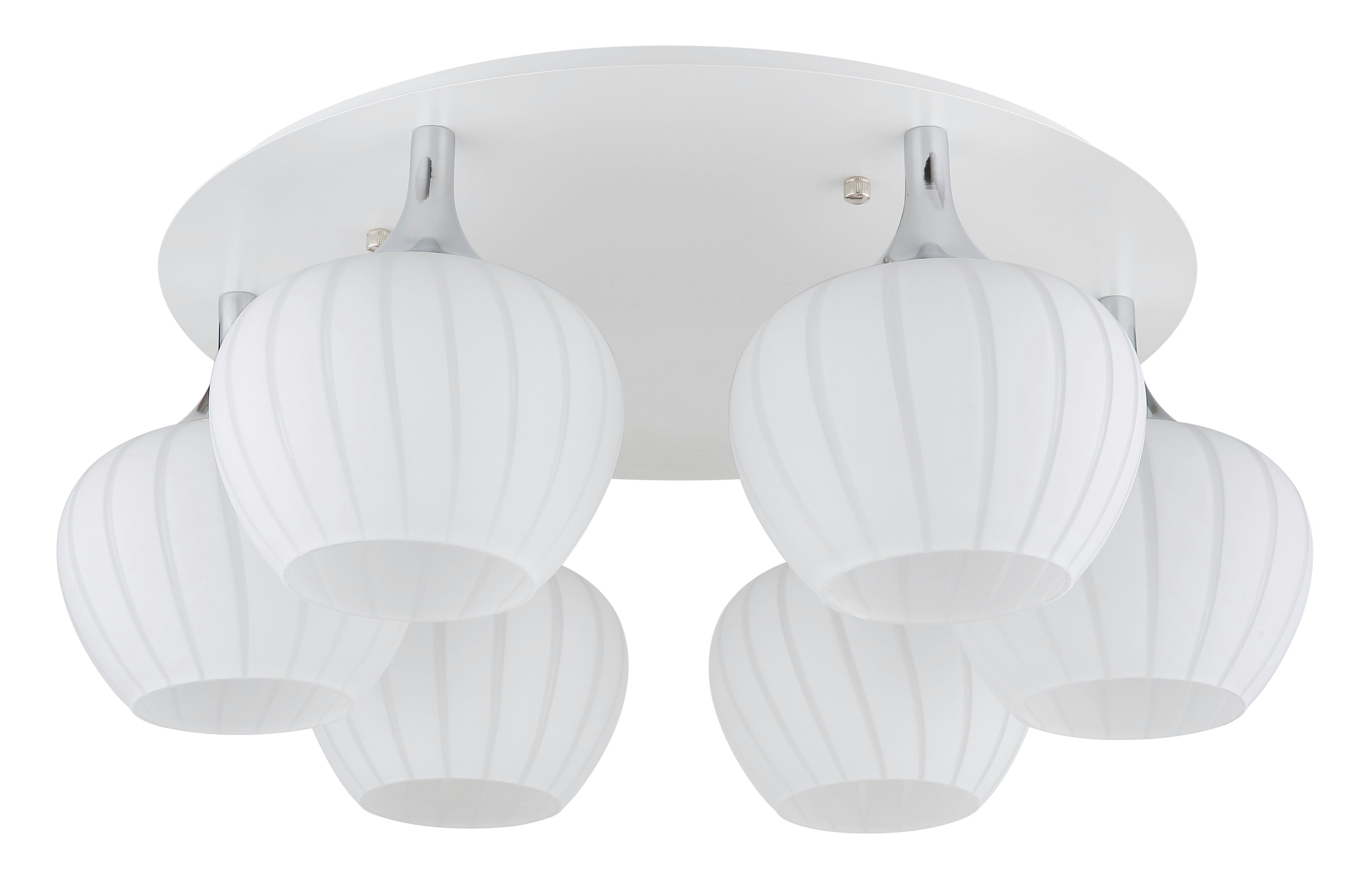 GLOBO LIGHTING Deckenleuchte MAXY, ohne Leuchtmittel, Deckenlampe/Glas klar/ø: 650mm/Dekorillen/Wohnzimmer/Esszimmer