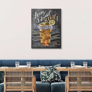 Posterlounge Acrylglasbild Lily & Val, Long Island Ice Tea Rezept (Englisch), Wohnzimmer Illustration