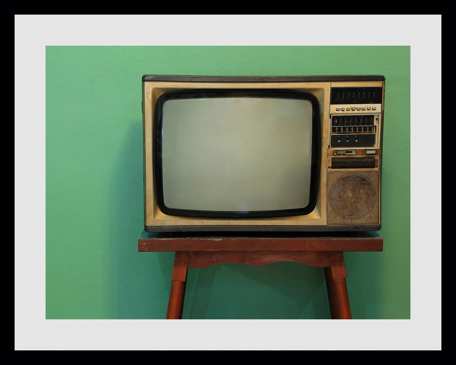 queence Bild Prime Time, Technik, historische Ereignisse (1 St), HD Premium Poster-Druck inkl. Holzrahmen