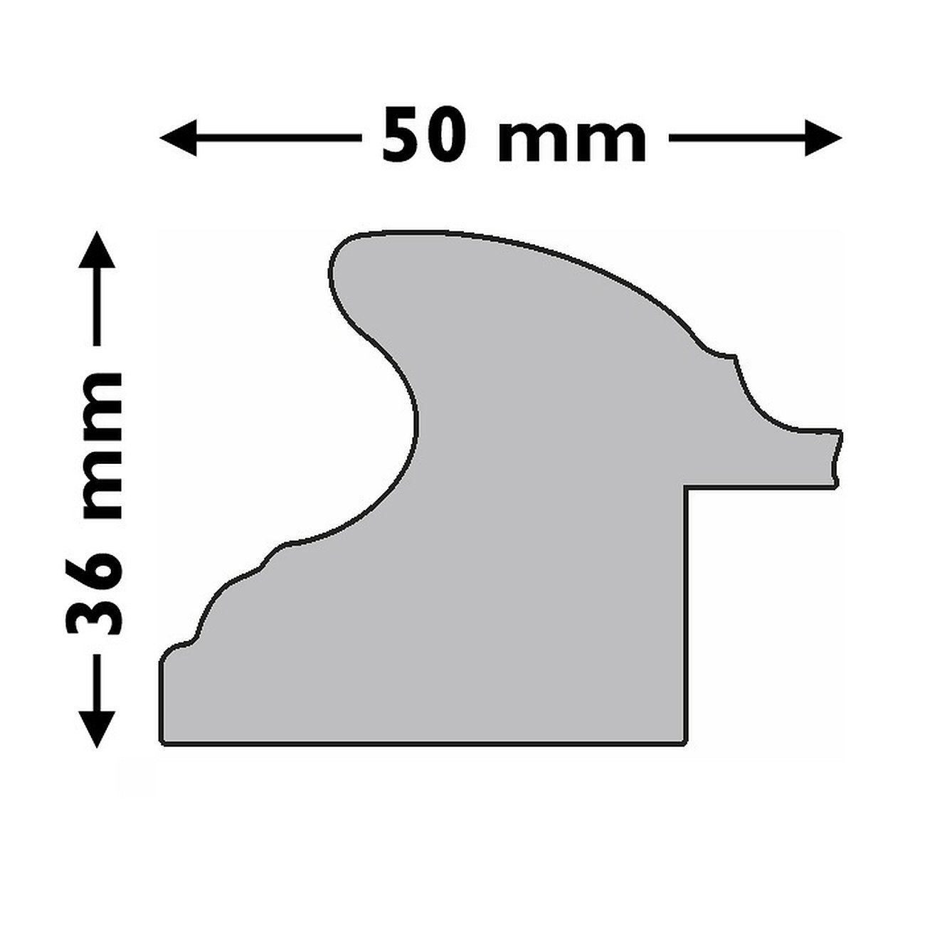Bilderrahmen Neumann Einzelrahmen Ovalrahmen 9 x 13 cm bis 50 x 70 cm, mit Glas und Rückwand – Bild 4 von 4