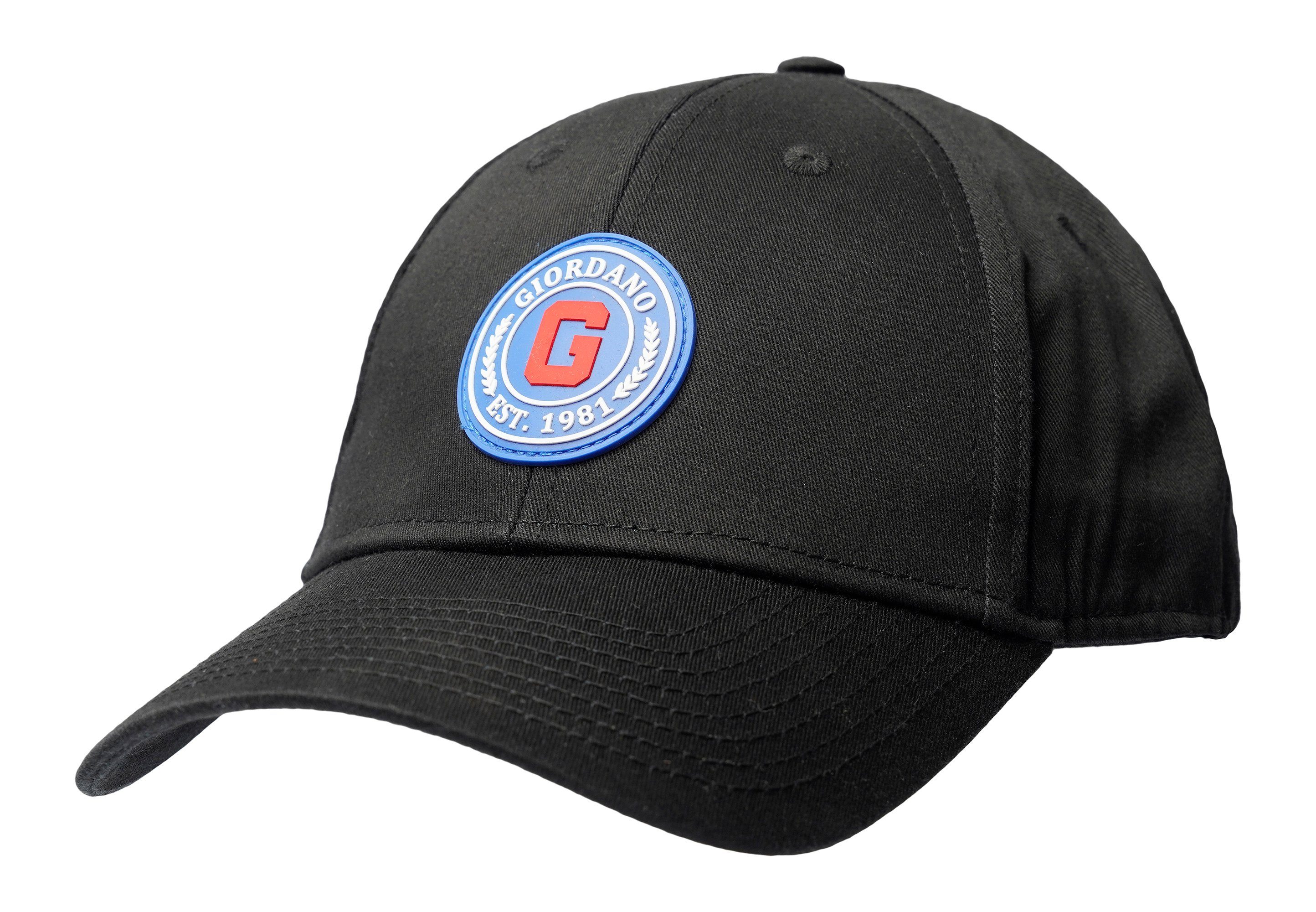 GIORDANO Baseball Cap G logo mit Patch auf der Front schwarz
