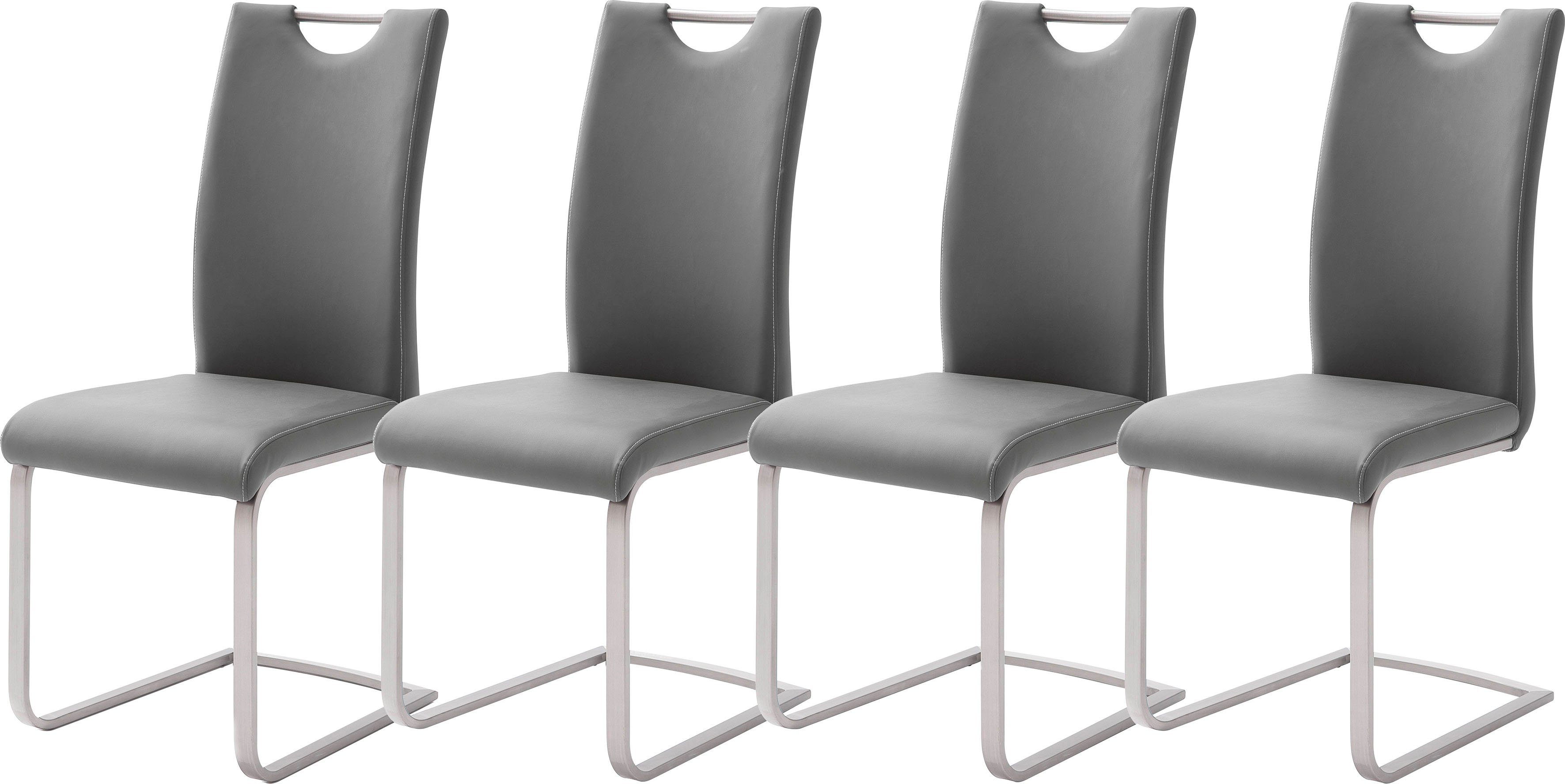 MCA furniture Freischwinger Paulo (Set, 4 St), Stuhl belastbar bis 120 kg grau | grau