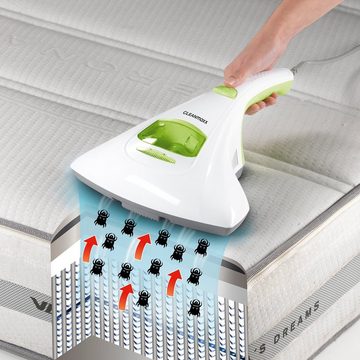 CLEANmaxx Matratzenreinigungsgerät Milben-Handstaubsauger mit UV-C-Licht 300W - Weiß/Limegreen