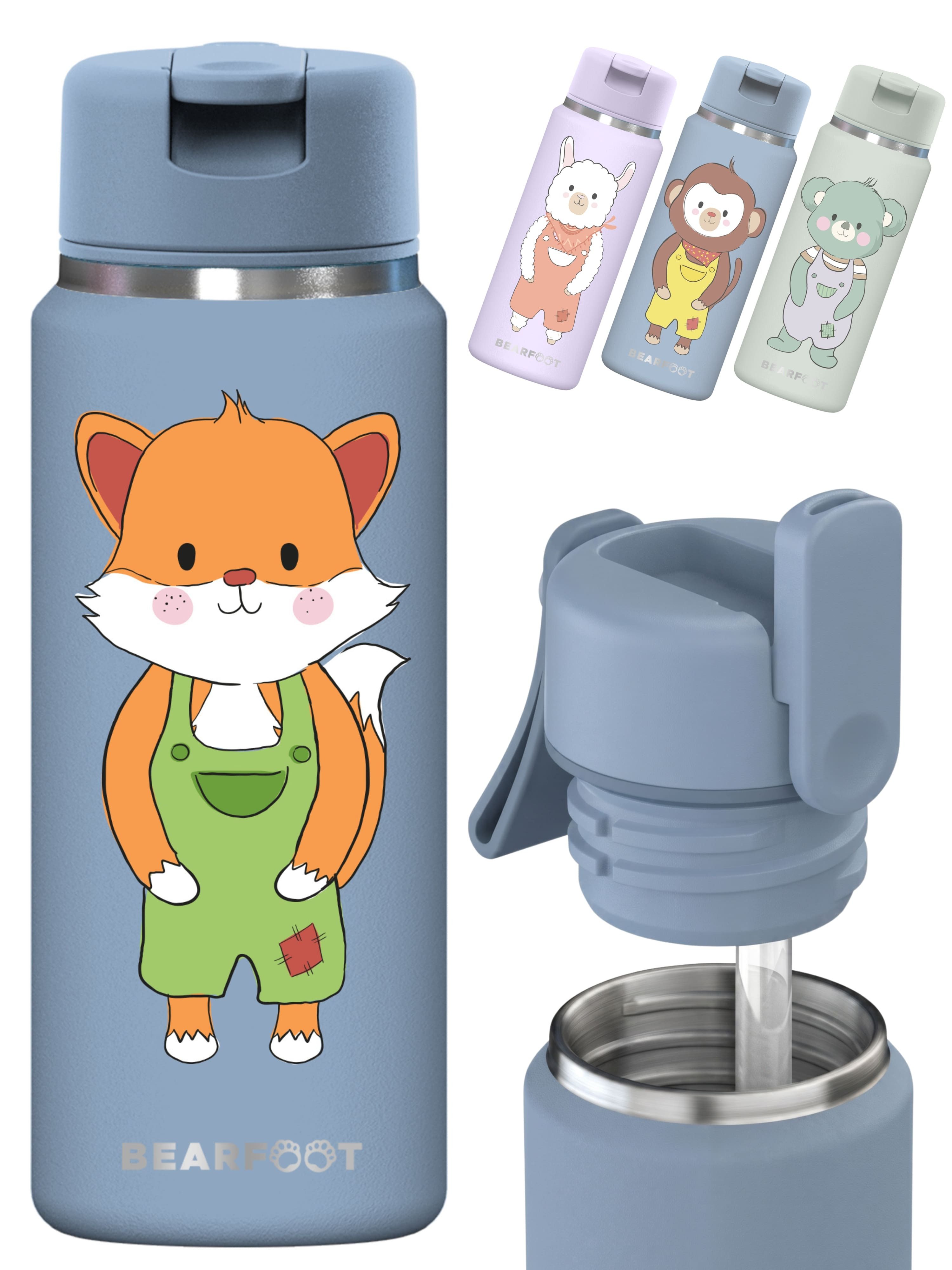 BEARFOOT Trinkflasche TINY Thermo Kinder Trinkflasche Edelstahl - Fuchs, Thermosflasche, auslaufsicher, Edelstahl, Kinderflasche, BPA-frei