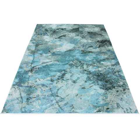 Teppich Turin, my home, rechteckig, Höhe: 5 mm, Druckteppich, abstraktes und modernes Muster, bunt, Kurzflor-Teppich