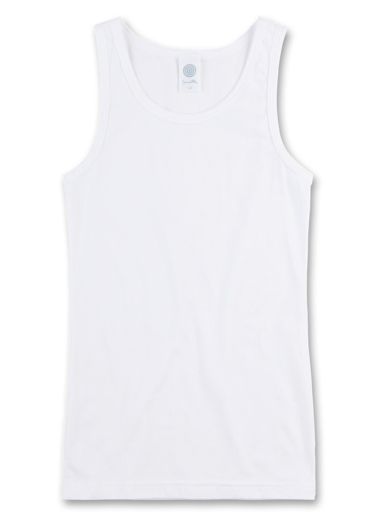 Sanetta Unterhemd Mädchen Unterhemd - Basic Shirt, Breite Träger Weiß