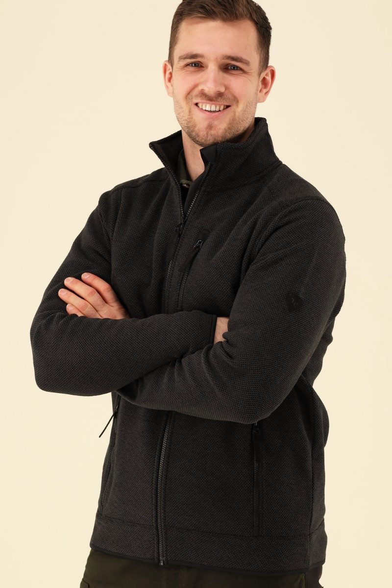 Tom Collins Outdoorjacke Strickfleecejacke Herren - SILENOS - anthrazit