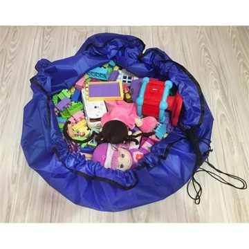ISO TRADE Runde Tasche Spielmatte Tasche (Aufräumsack Spieldecke Beutel, 1-tlg., Spielzeugtasche, Spielzeugbeutel), Spielzeugaufbewahrung Kinder Spielmatte