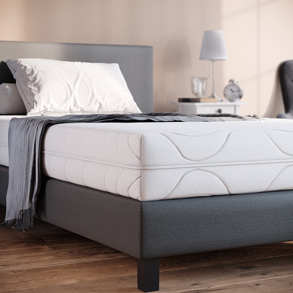 Kaltschaummatratze, Weiß, 120 x 200 cm 20cm Höhe, VitaliSpa®, 20 cm hoch