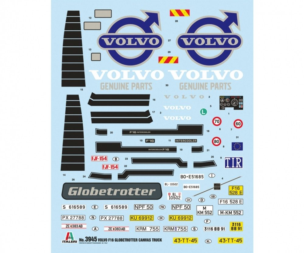 Italeri Modellbausatz Italeri 1:24 Volvo F16 Plane m. Hebebühne