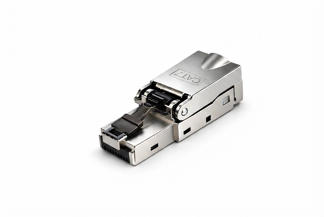 Danicom Netzwerkstecker DANICOM S/FTP CAT7 Toolless RJ45 Netzwerkstecker - für Starrleiter