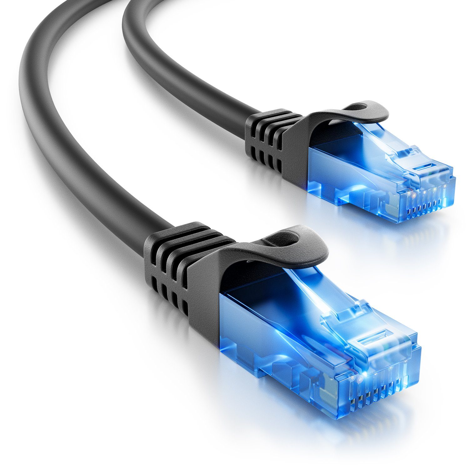 deleyCON 0,5m CAT6 Patchkabel Netzwerkkabel Ethernet LAN DSL Kabel LAN-Kabel