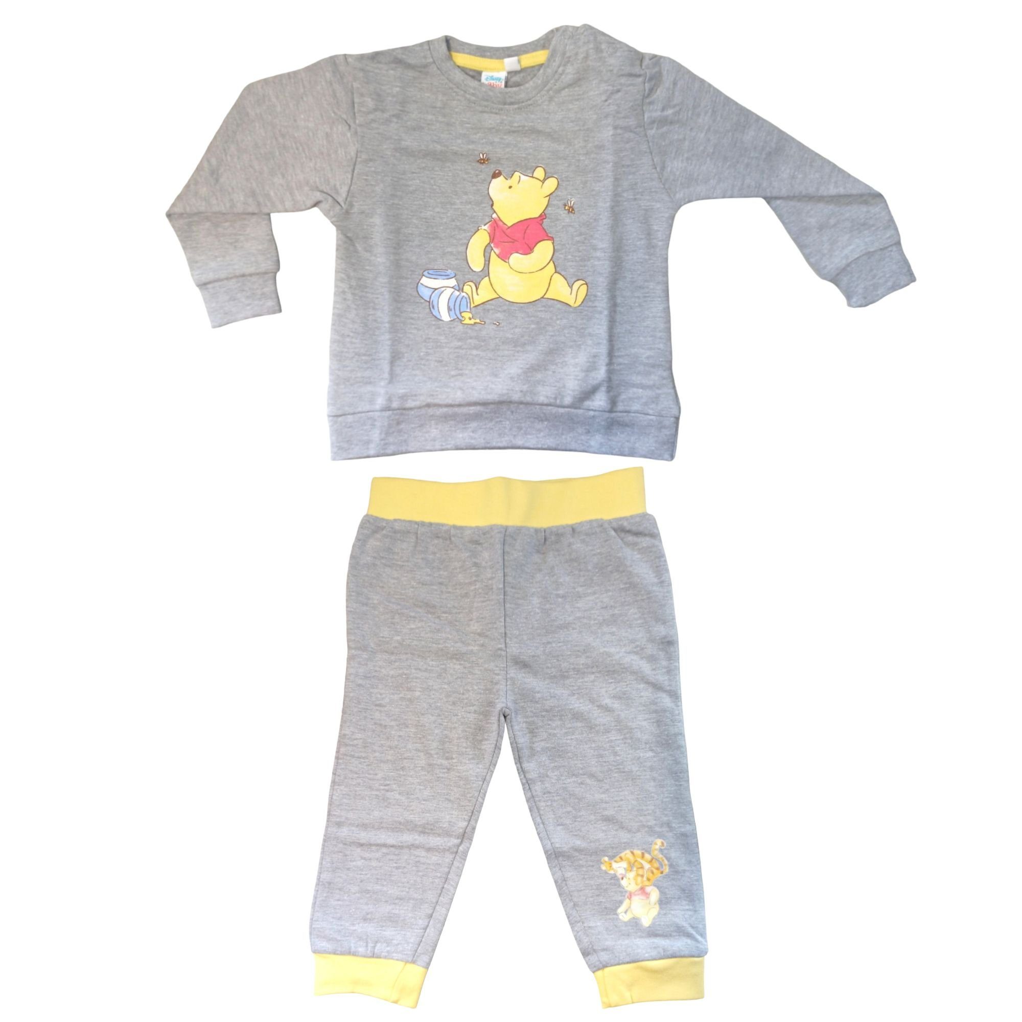 Disney Winnie Puuh Sweatshirt (2-tlg) Baby Outfit Sweatshirt + Sweathose Gr. 74-80 cm