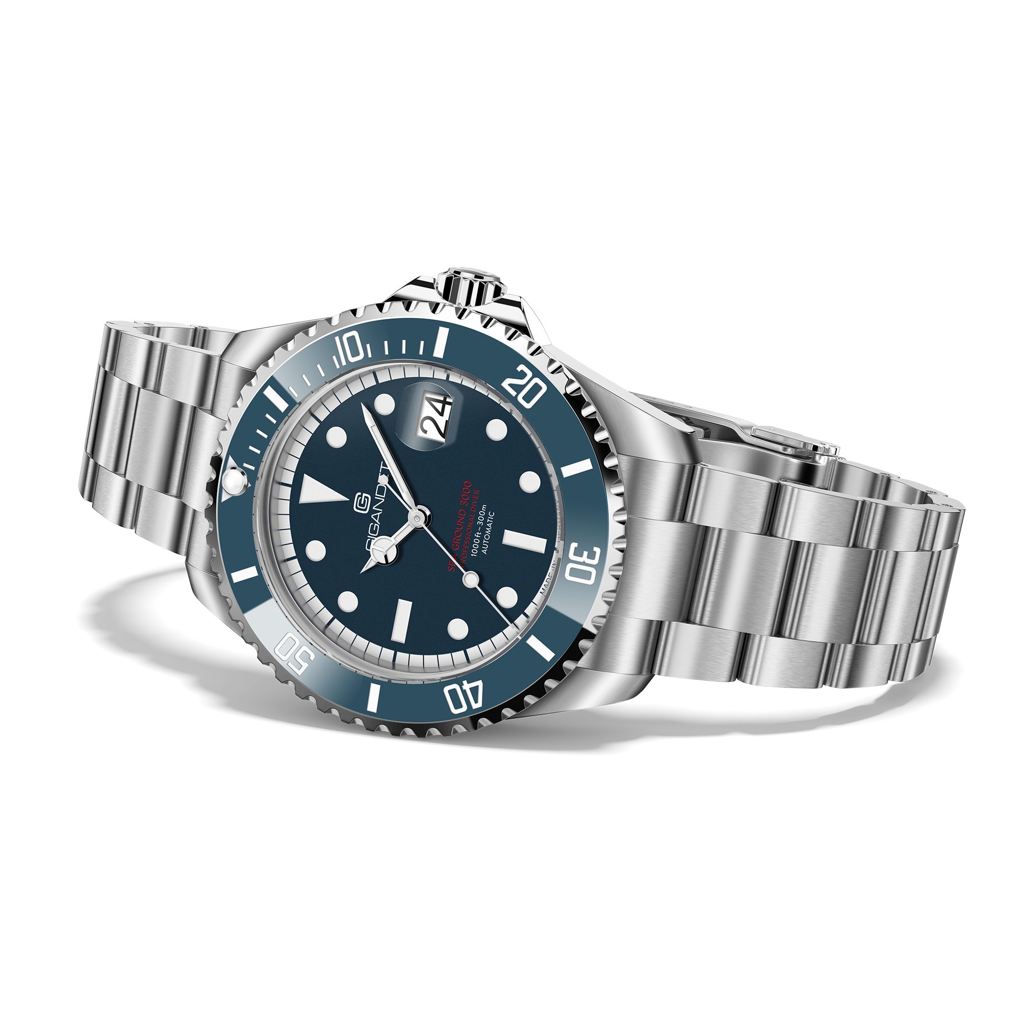 Gigandet Automatikuhr SEA GROUND G3000 G3000-003M-C, Made in Germany, Saphirglas, Keramiklünette, Swiss SuperLuminova – Bild 4 von 5