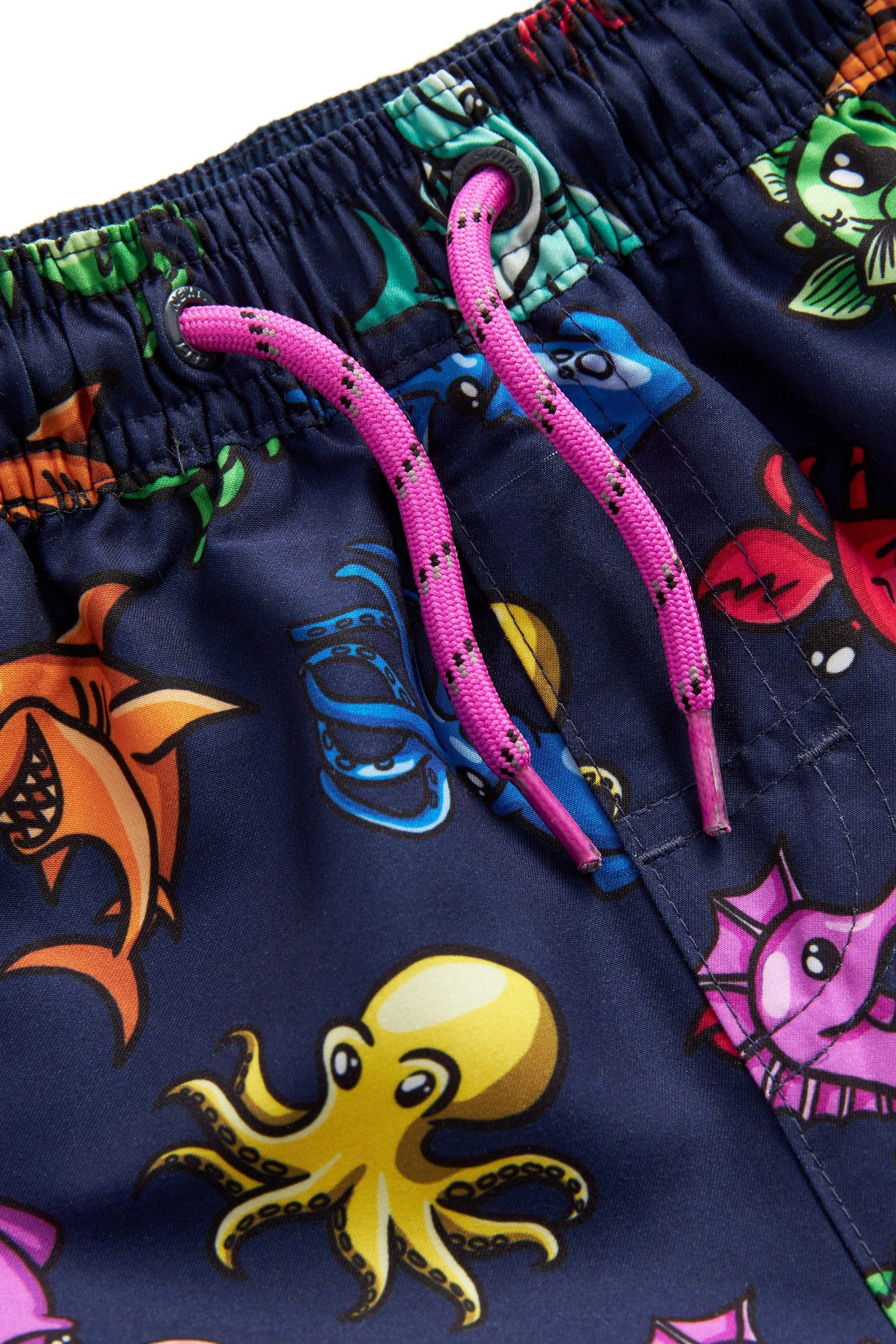 (1-St) Navy Blue Badeshorts Next Sea Creatures Badeshorts