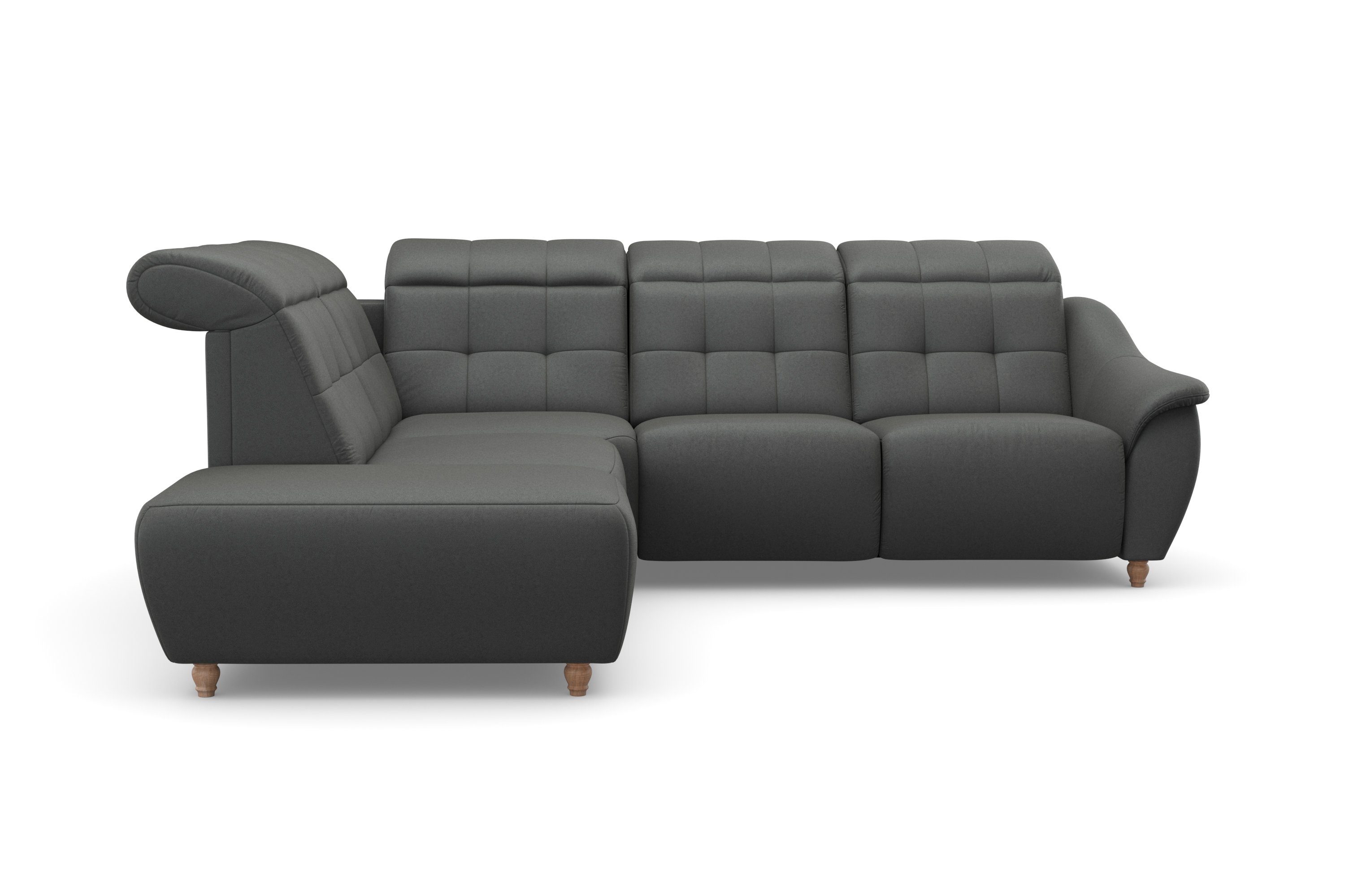 Home affaire Ecksofa Boston L-Form, Kopfteilverstellung an jeder Sitzfläche, wahlweise Relaxfunktion