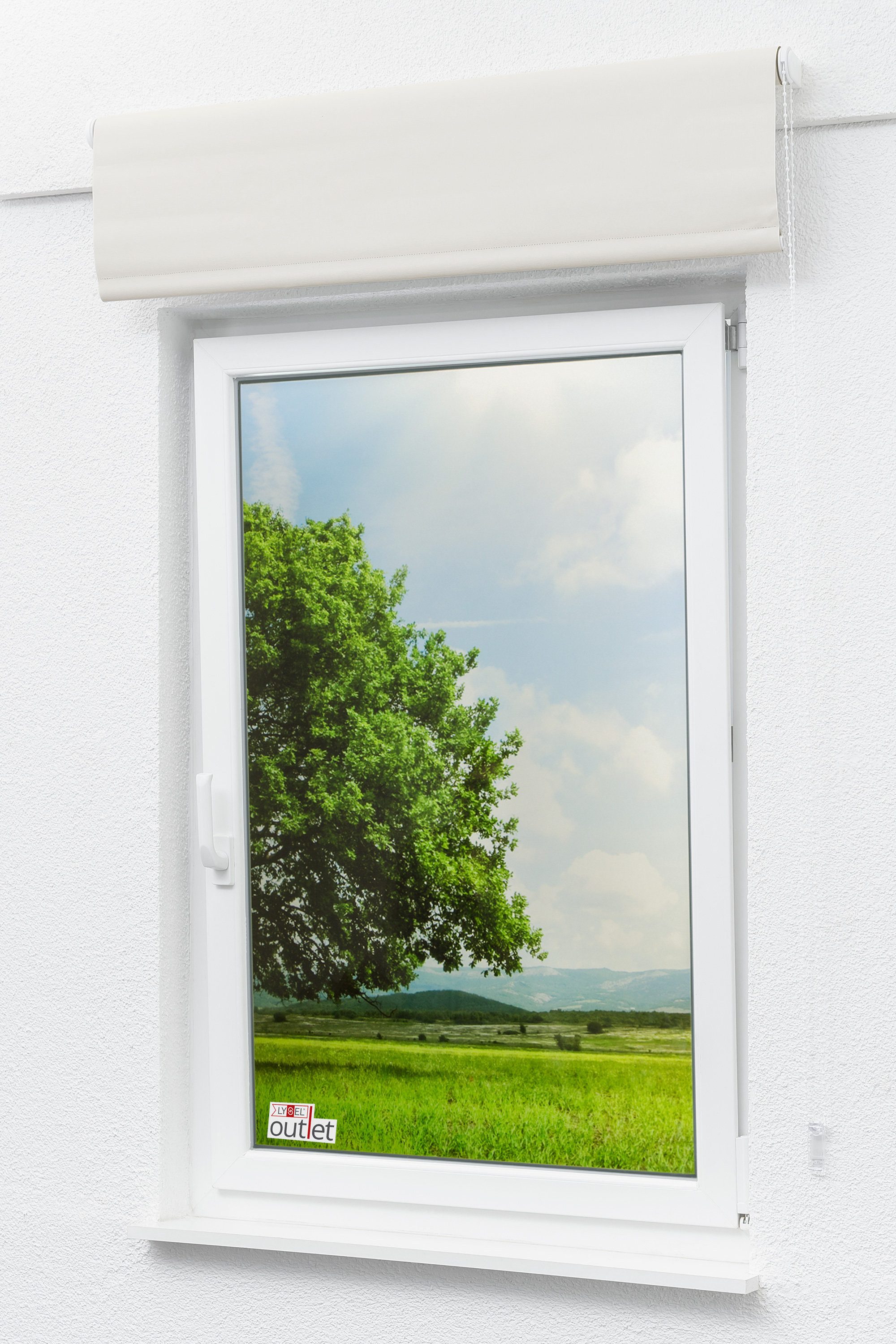 Verdunklungsrollo Verdunkelungsrollo Hellelfenbein, LYSEL®, abdunkelnd, HxB 190x62.5cm