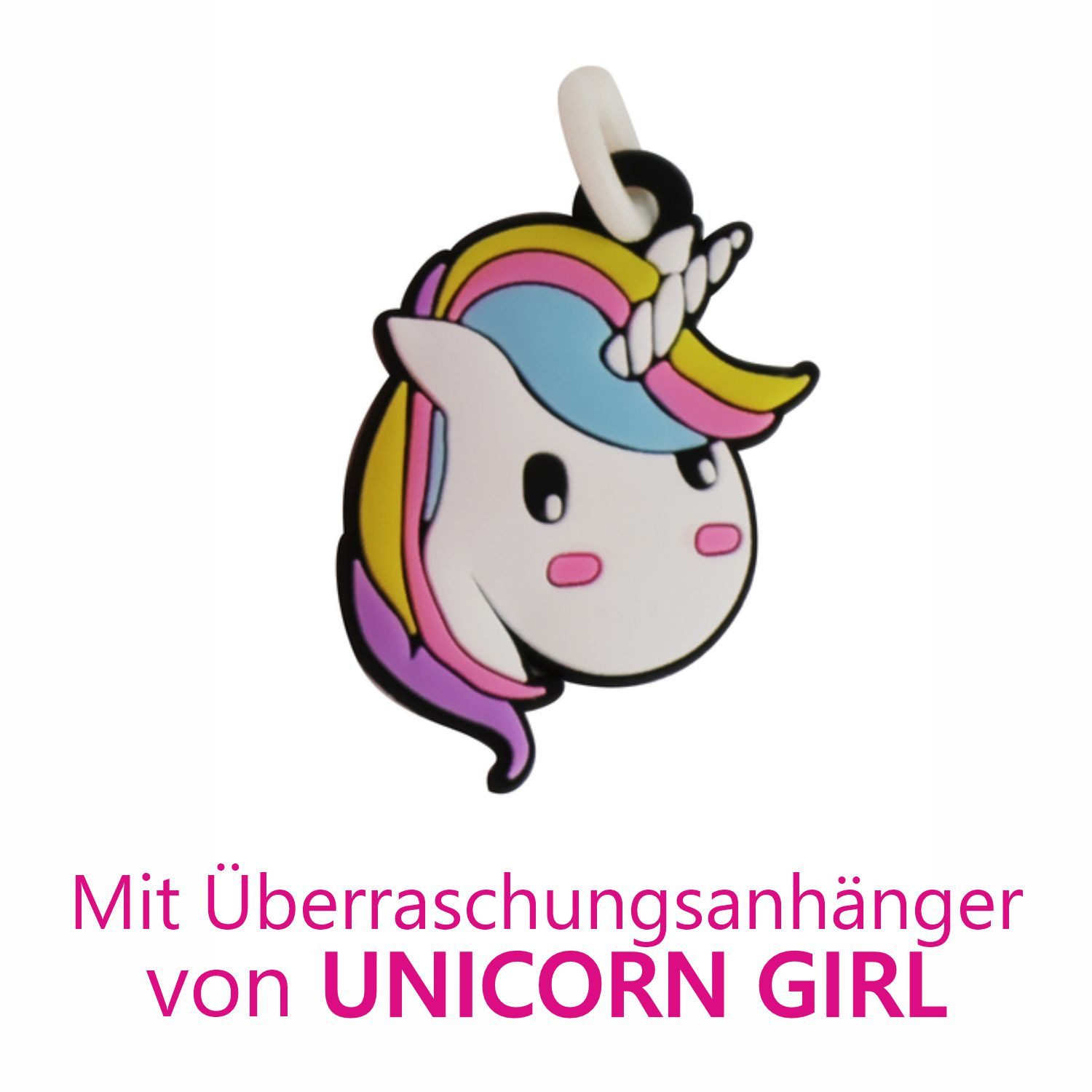 HF Home Flair Badekugel 1x Einhorn Badebombe - große Badekugel mit Überraschung, 1-tlg., rosa Einhorn Badekugel - Erdbeerduft - Vegan- 170g
