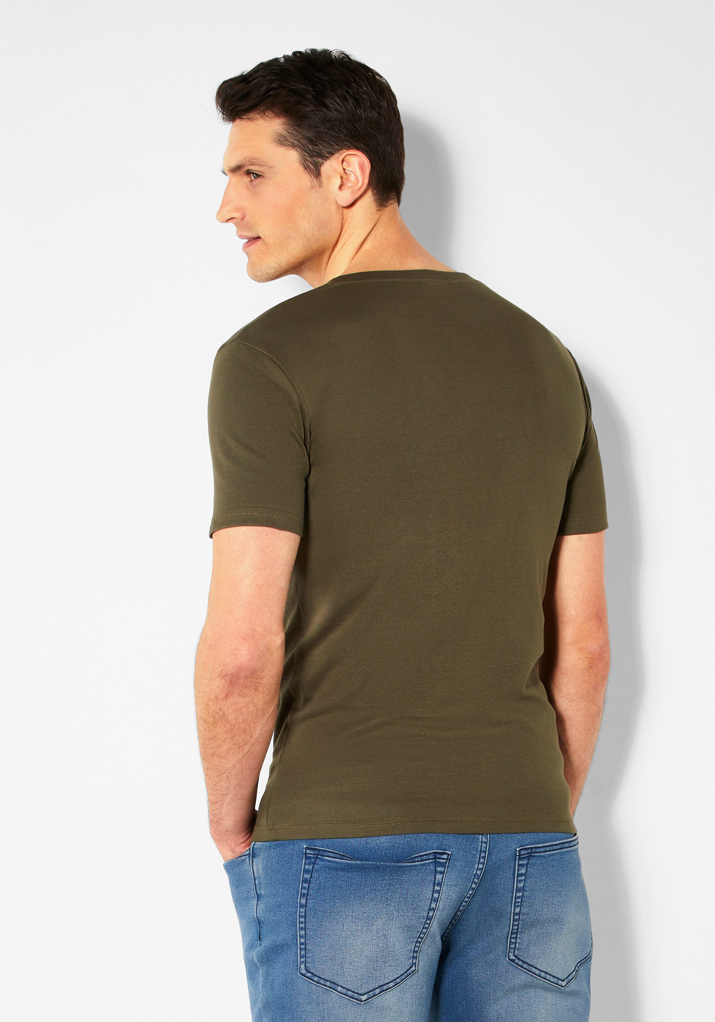H.I.S T-Shirt mit aufwendiger Knopfleiste, perfekt als Unterziehshirt