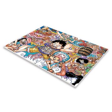 GalaxyCat Wandbild One Piece Wandbild, Strohhut Party Poster auf Hartschaum, 30x42cm, Strohhut-Piratenbande Party (1 St), One Piece Poster