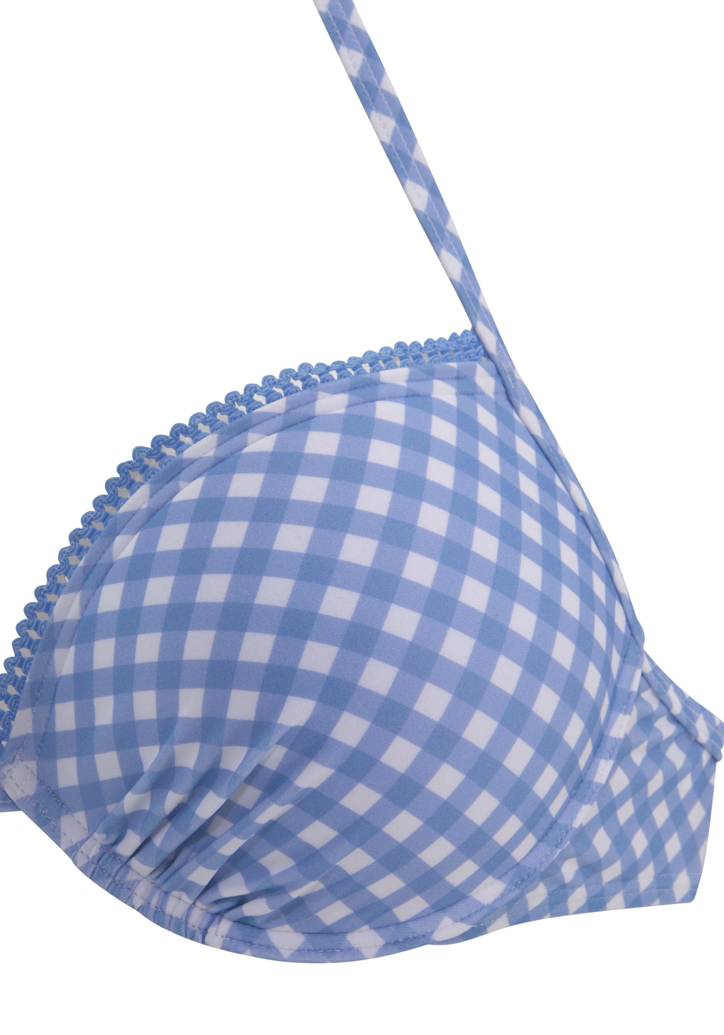 Buffalo Push-Up-Bikini-Top Karo, mit Zierborte