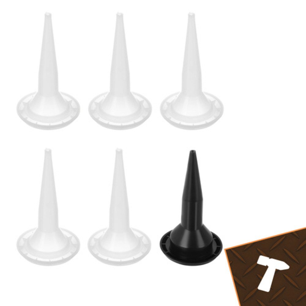 BIGSTREN Bauschaumpistole Silikon-Kartuschenpistole 600 ml Bauschaumpistole, Spar-Set, 1-tlg., Fugenmasse, Inklusive 5 wechselbarer Düsen und 5 Spezialspateln