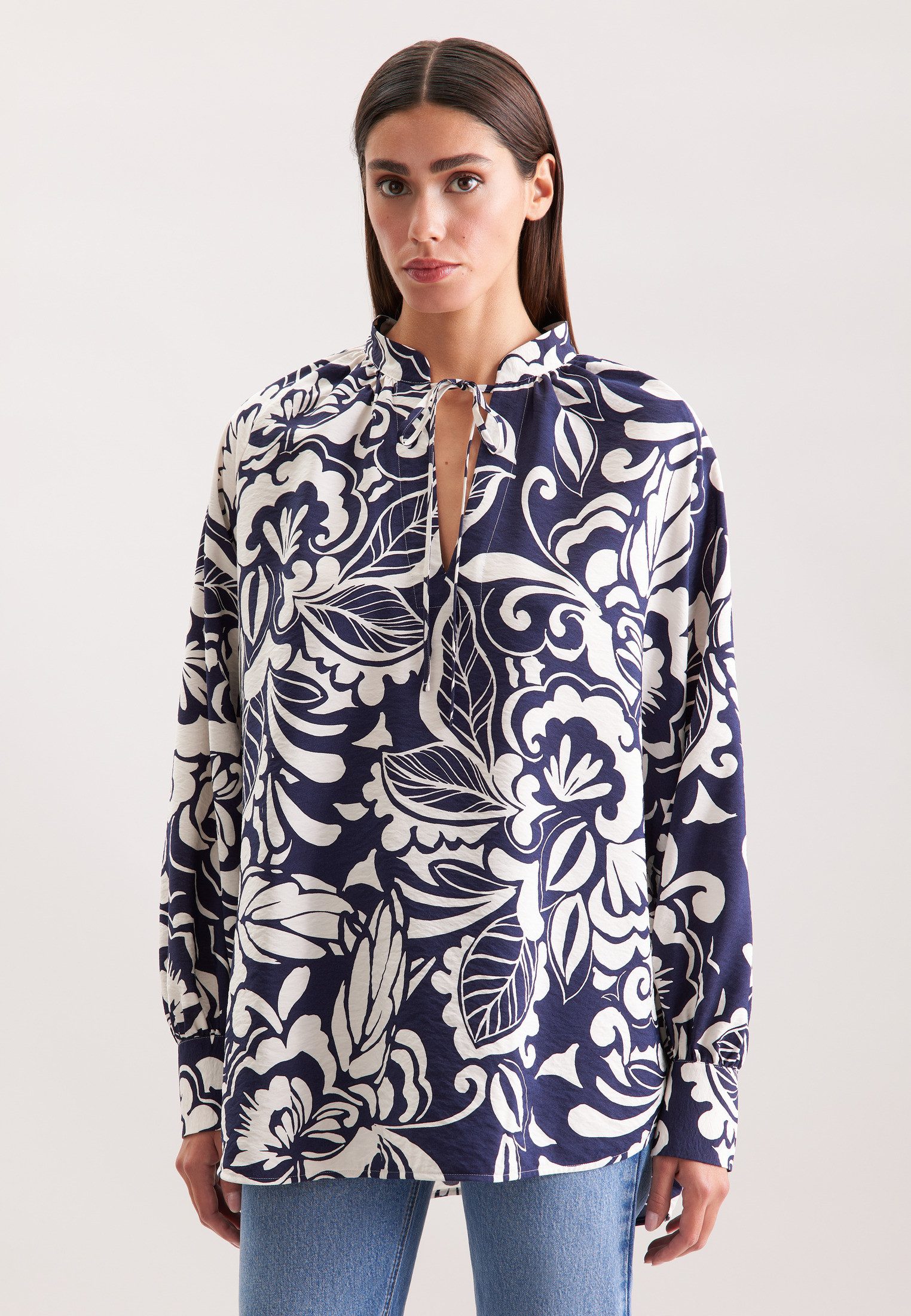 seidensticker Klassische Bluse Tunika Druck günstig online kaufen