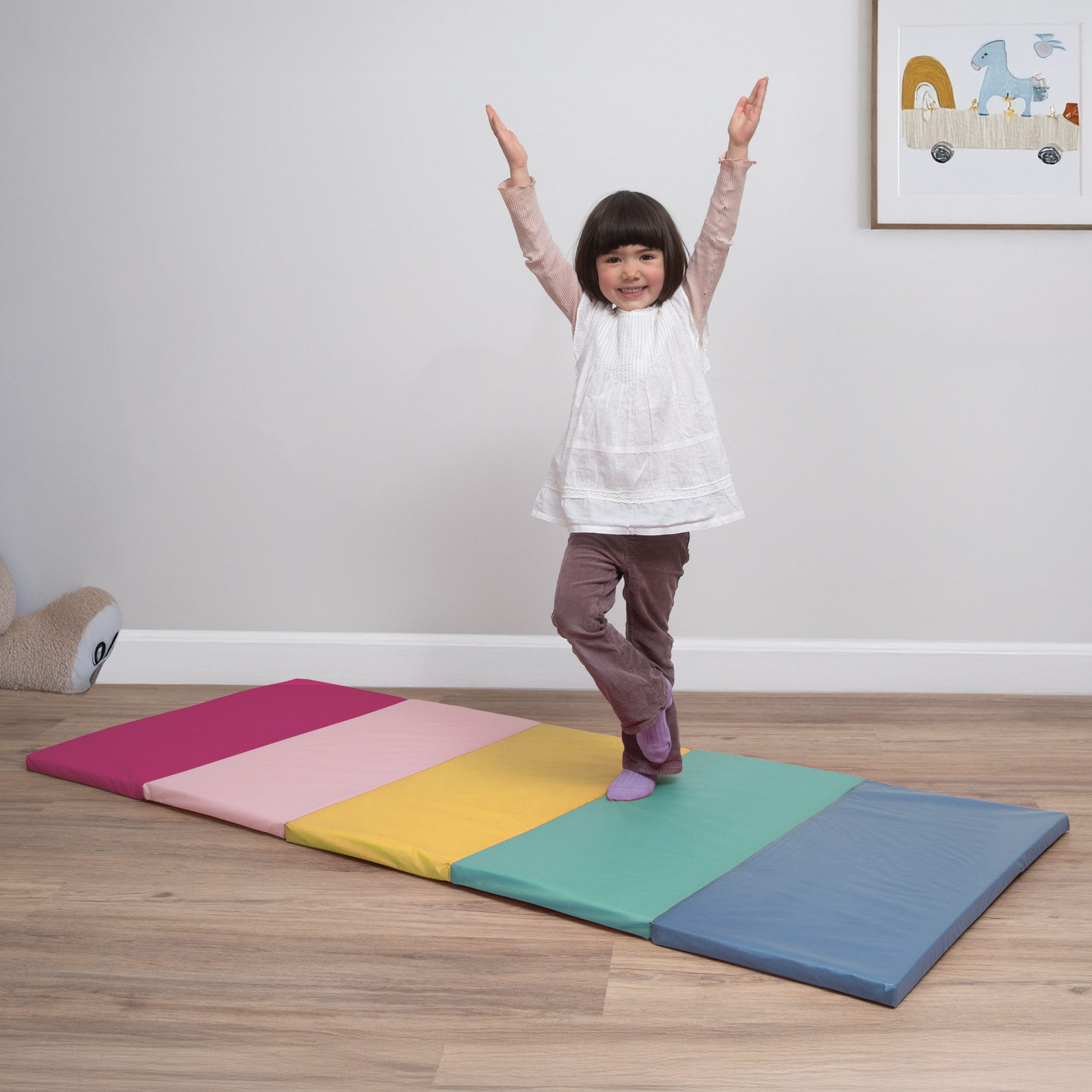 Little Tiger® Weichbodenmatte Klappbare Turnmatte, ca. 185 x 76 x 3,2 cm, tragbare Matte, auch ideal als Gymnastikmatte, Fitnessmatte, Yogamatte, Spielmatte