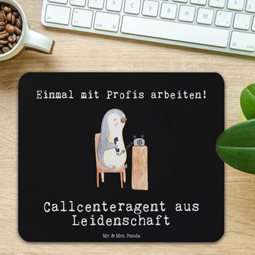 Mr. & Mrs. Panda Mauspad Callcenteragent Leidenschaft - Schwarz - Geschenk, customer service, (1-St), Handgelenkschonend
