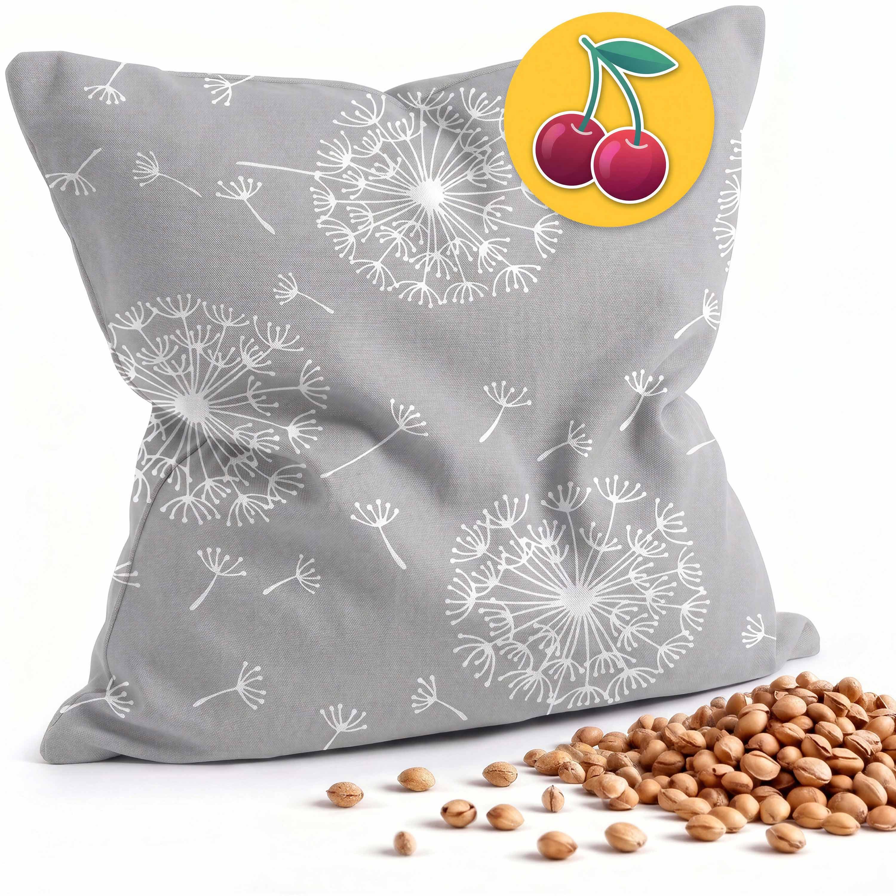 Amilian Kirschkernkissen Nacken Schulter - Kirschkernkissen Mikrowelle 22x22cm - Körnerkissen, Füllung: 100% Kirschkerne - Bezug: 100% Baumwolle, Wärmekissen, Wärmekompresse, Kältekissen
