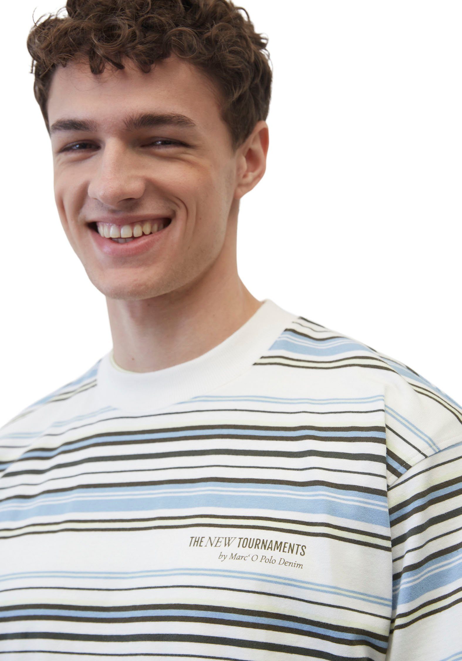 Marc O'Polo im besonderen T-Shirt DENIM Streifenmuster