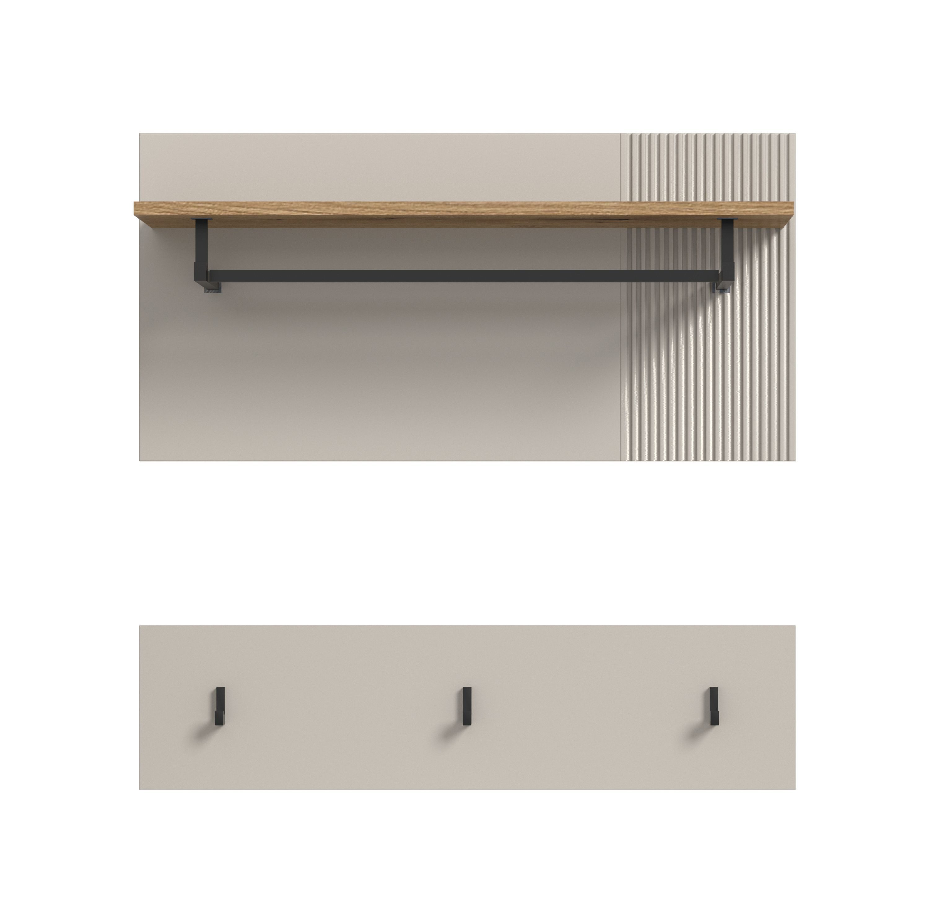 xonox.home Garderobenpaneel Slide, Kaschmir Nachbildung Melamin beschichtet günstig online kaufen