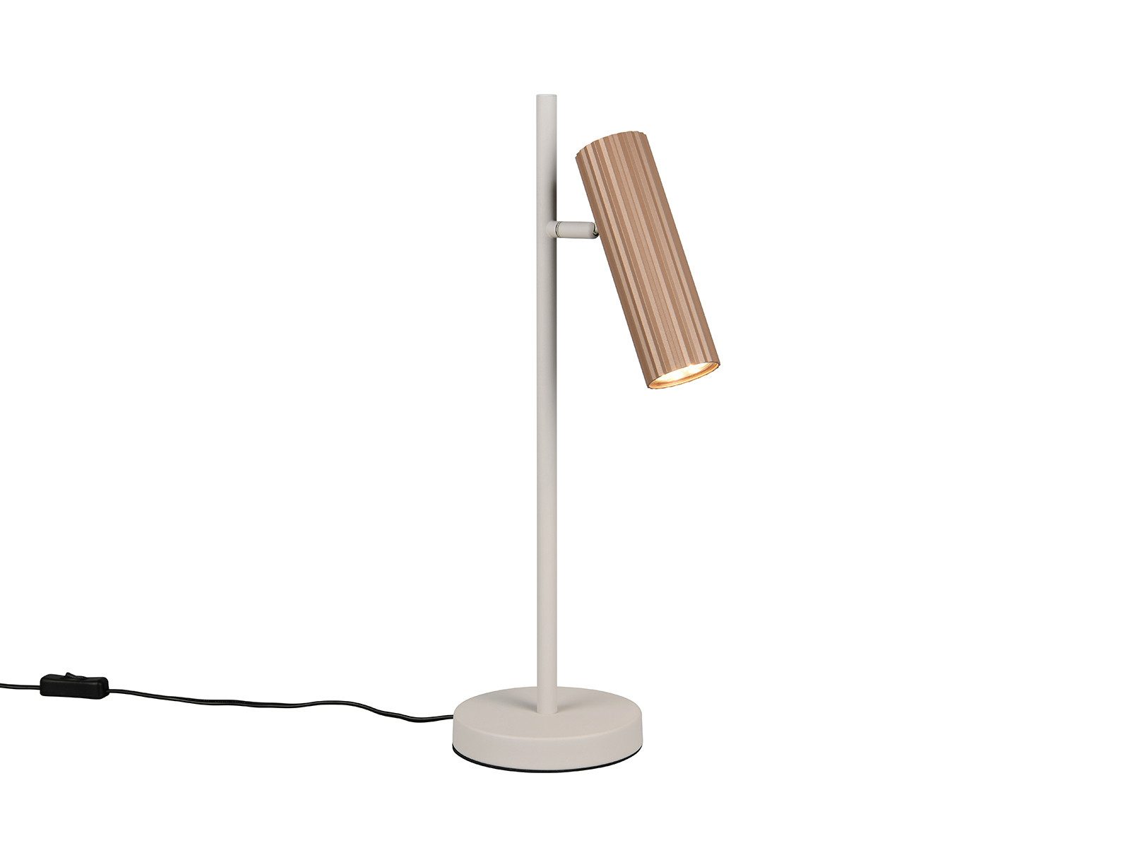 TRIO Leuchten LED Nachttischlampe, Dimmfunktion, LED wechselbar, Warmweiß, große Schreib-Tischlampe, Leselampe mit schwenkbarem Spot, Höhe 50cm