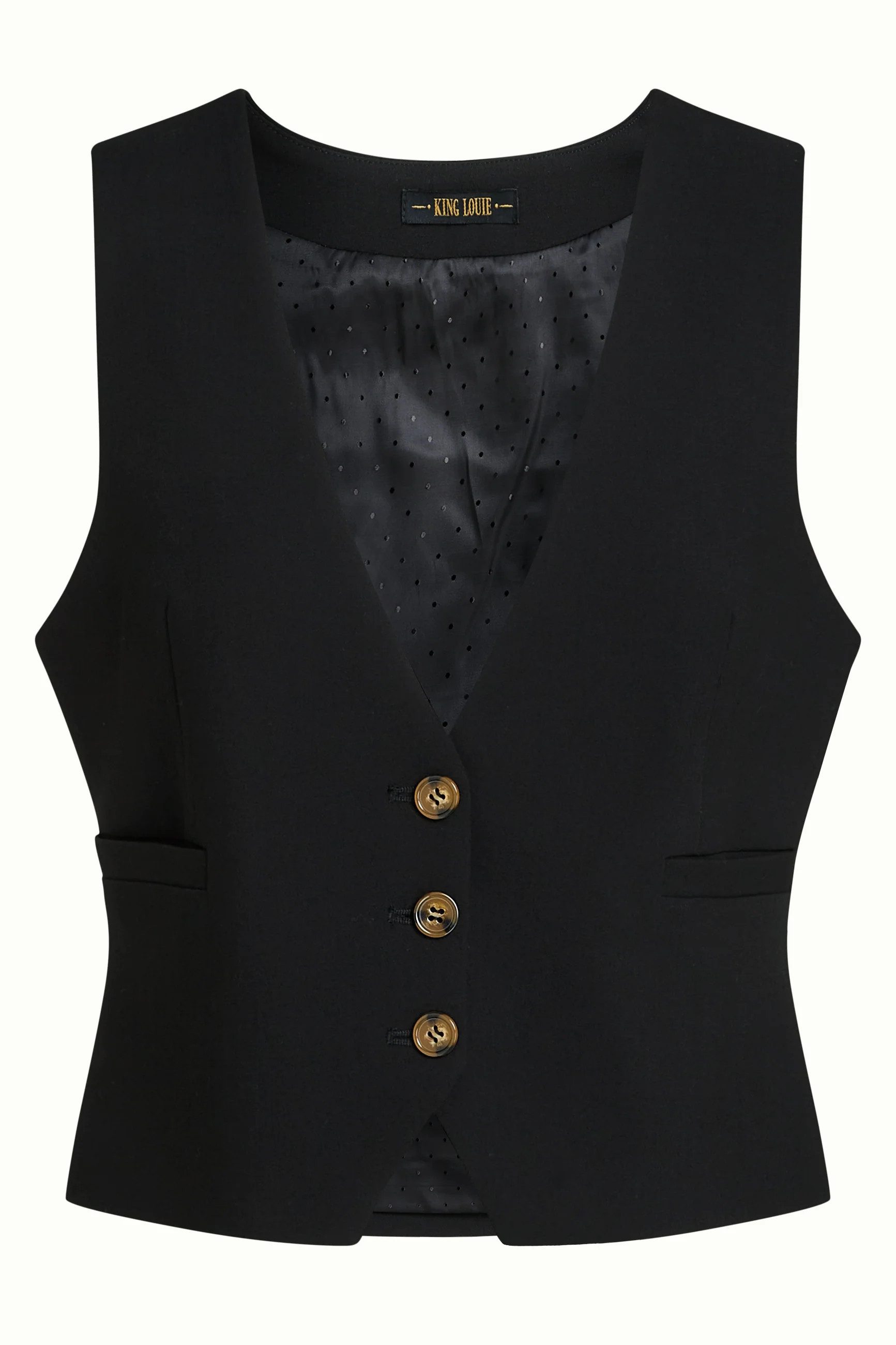 King Louie Kurzweste Cissy Gilet Marple - Elegante Kurzweste für Damen