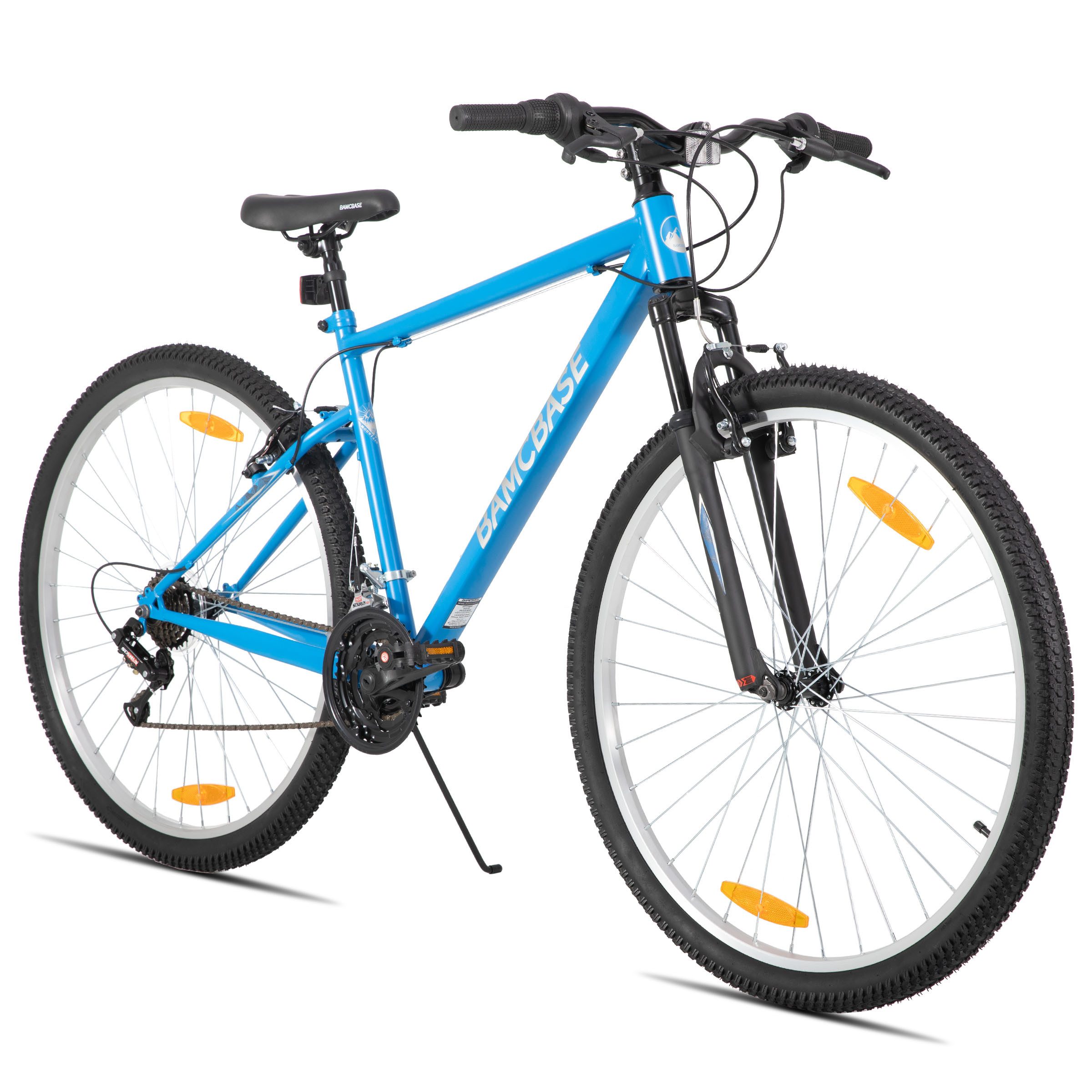 HILAND Mountainbike 26/27 Zoll Herren Damen Studenten fahrräder, Gelände Pendlerfahrräder, Mit 18 Gang, Doppel-V-Bremsen, stoßdämpfender Federgabel, Schutzblech