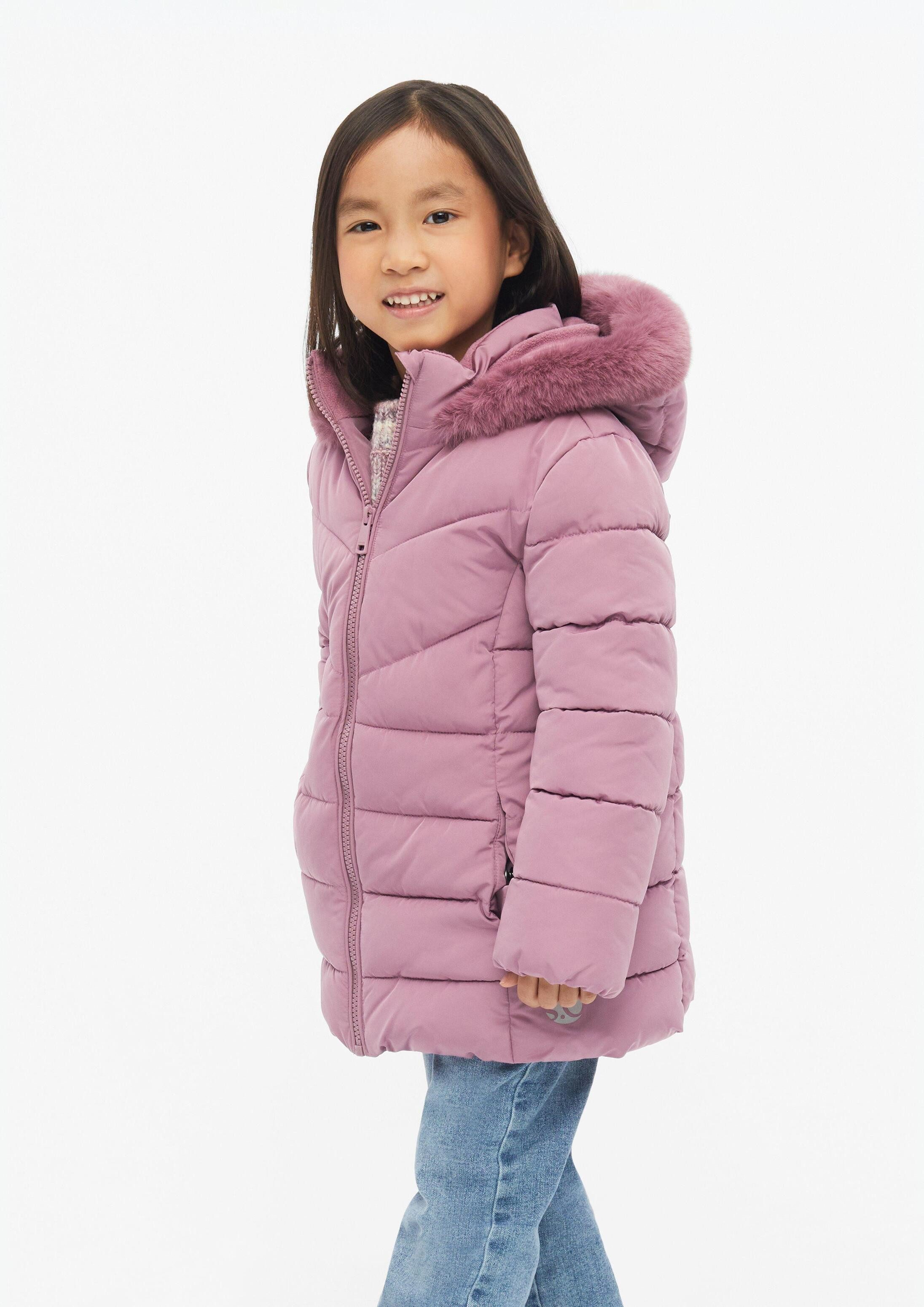 s.Oliver Winterjacke Outdoor-Mantel Wetterfester Wintermantel mit Plüsch-Detail – Bild 4 von 5