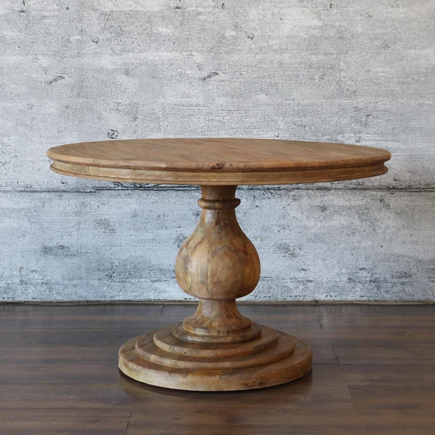 baario Esstisch Esstisch HARRISON braun Ø120, rund massiv Mangoholz Landhau günstig online kaufen