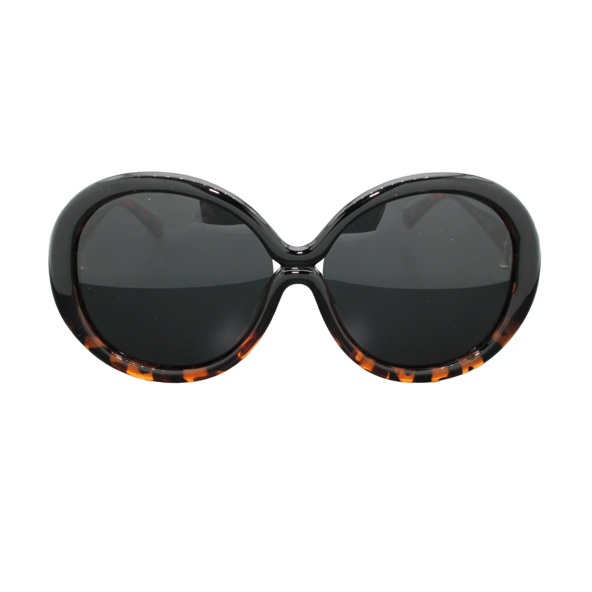 LUXXADA Sonnenbrille (Retro Sonnenbrille Damen Große Runde Gläser Vintage Design 70er Jahre) Hippie Goa 60er 70er Brille Animal Braun Große Polarisierte Gläser