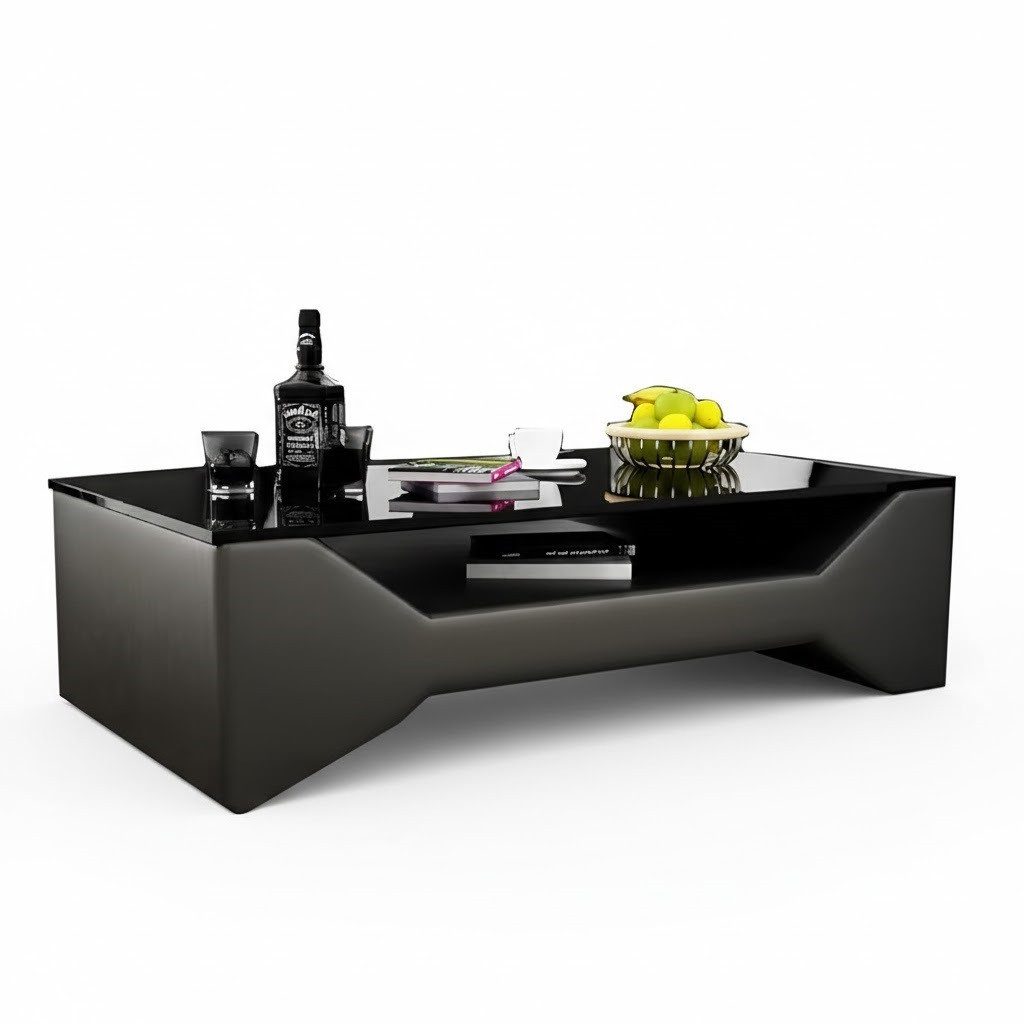 Xlmoebel Couchtisch Sofatisch Design Tisch Wonzimmer Glas Kunstleder Sofa Tische Sofort (1-St., Couchtisch), Hergestellt in Europa