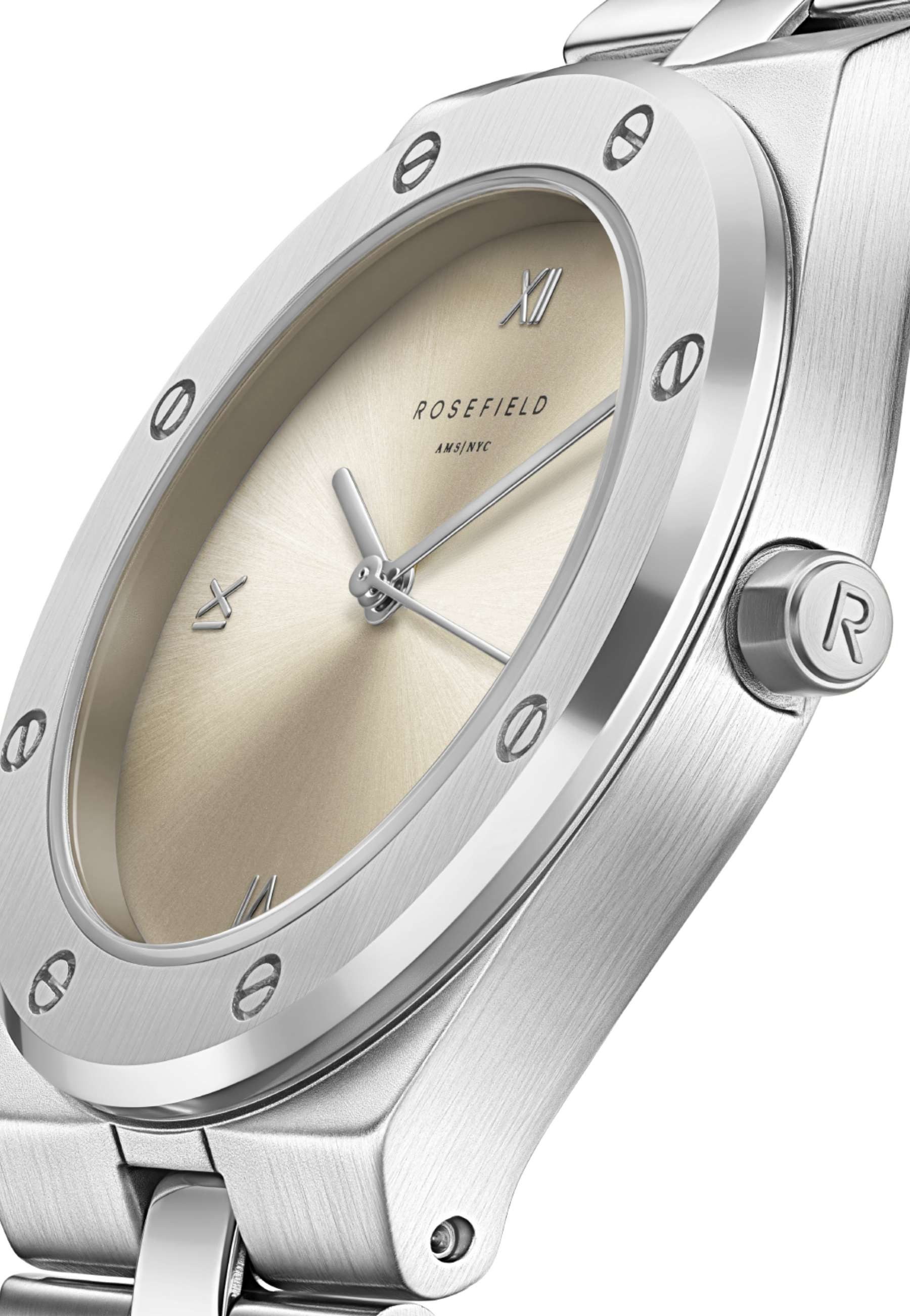 ROSEFIELD Quarzuhr ROSEFIELD Damenuhr Rose 40mm Silberfarben