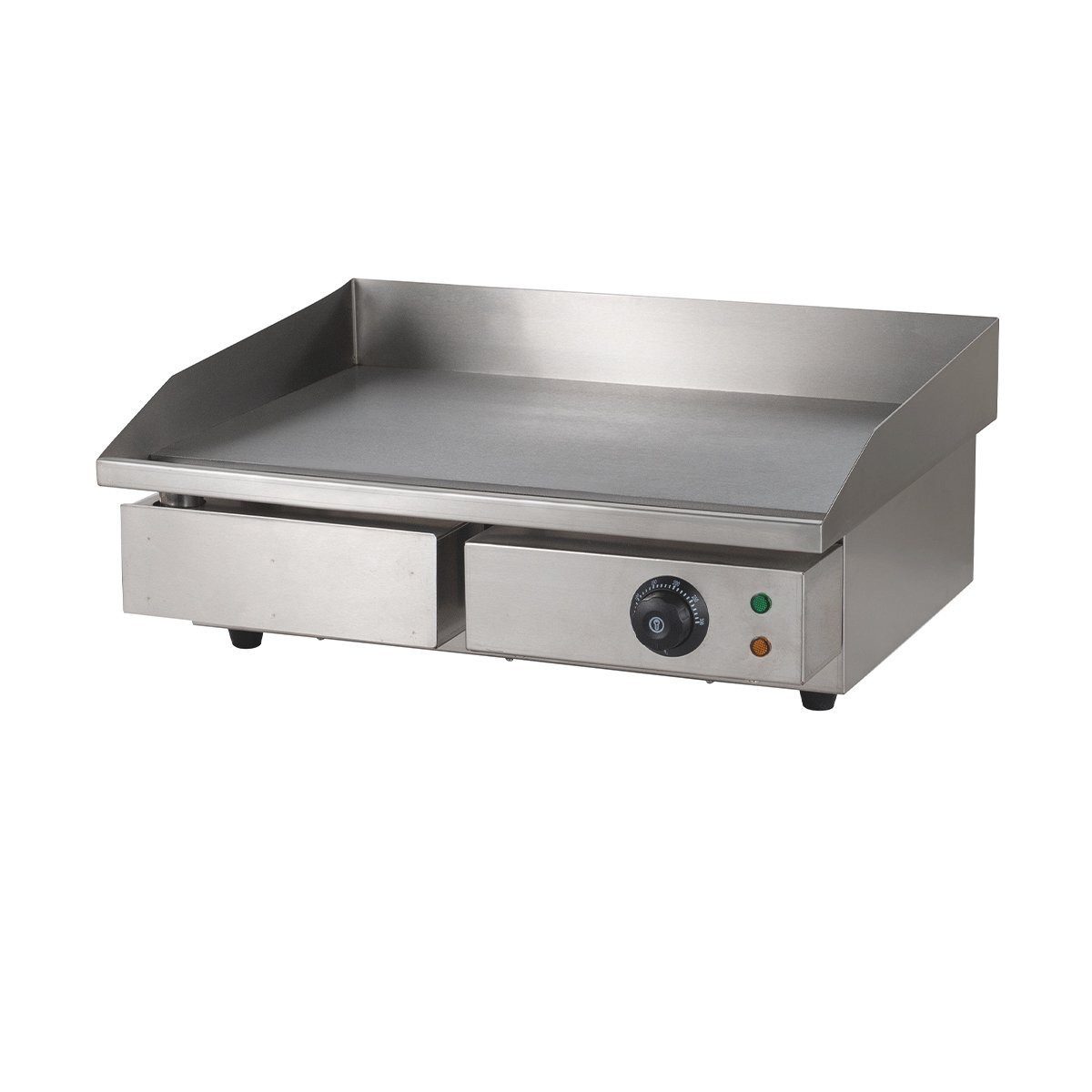 GastroHero Elektrogrill Elektro Grillplatte glatt 550 mm 3 kW Tischgerät Edelstahl, 3000 W