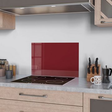 DEQORI Küchenrückwand 'Unifarben - Dunkelrot', Glas Spritzschutz Badrückwand Herdblende