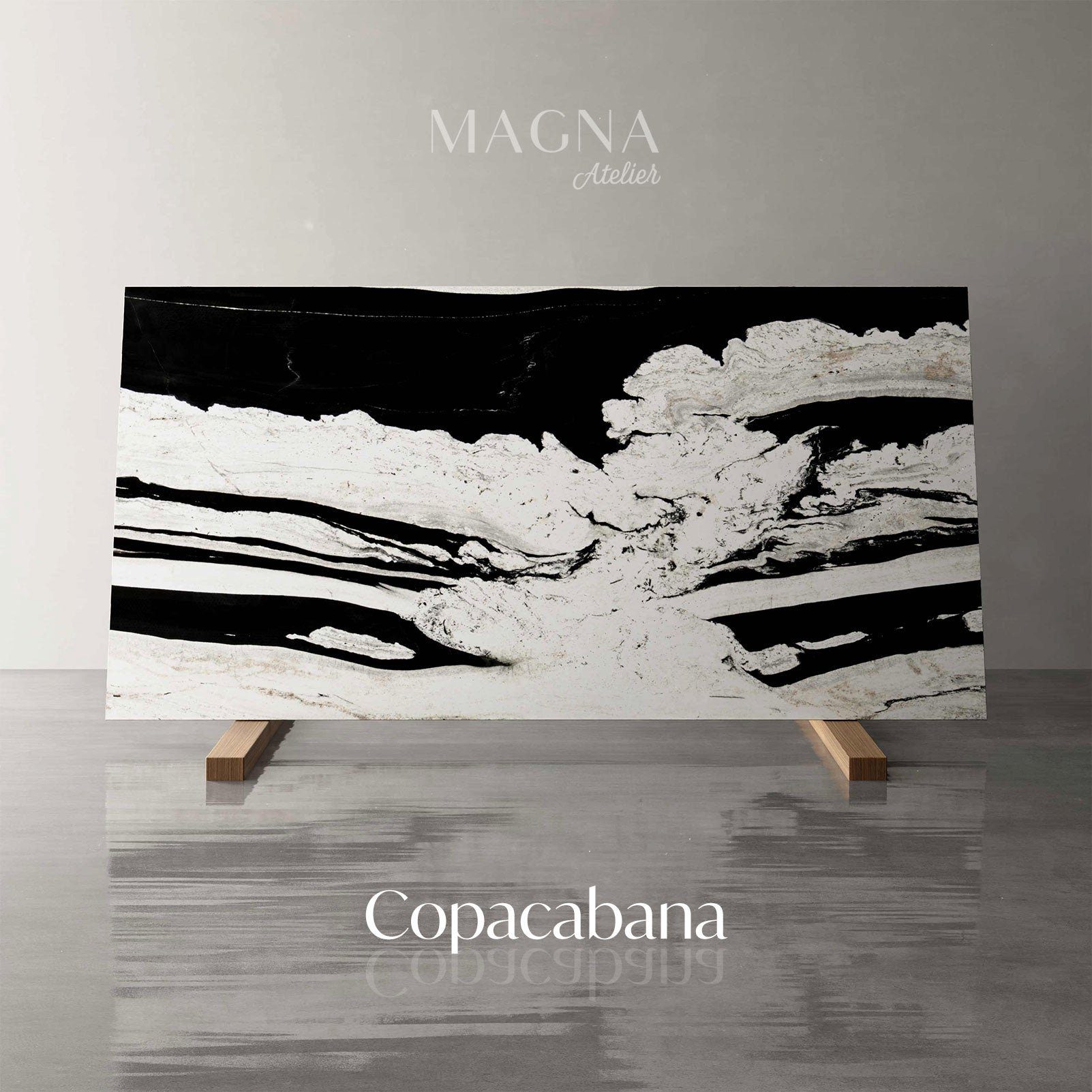 MAGNA Atelier Schreibtisch BERGEN mit eckig, Metallgestell, Copacabana 140cmx70cmx75cm MARMOR, ECHTEM Schreibtisch schwarz