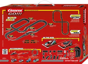 Carrera® Autorennbahn Go!!! Rennbahn Ferrari Pro Speeders Komplettset ab 6 Jahren (Streckenlänge 8.6 m), inkl. 2 Spielzeugautos