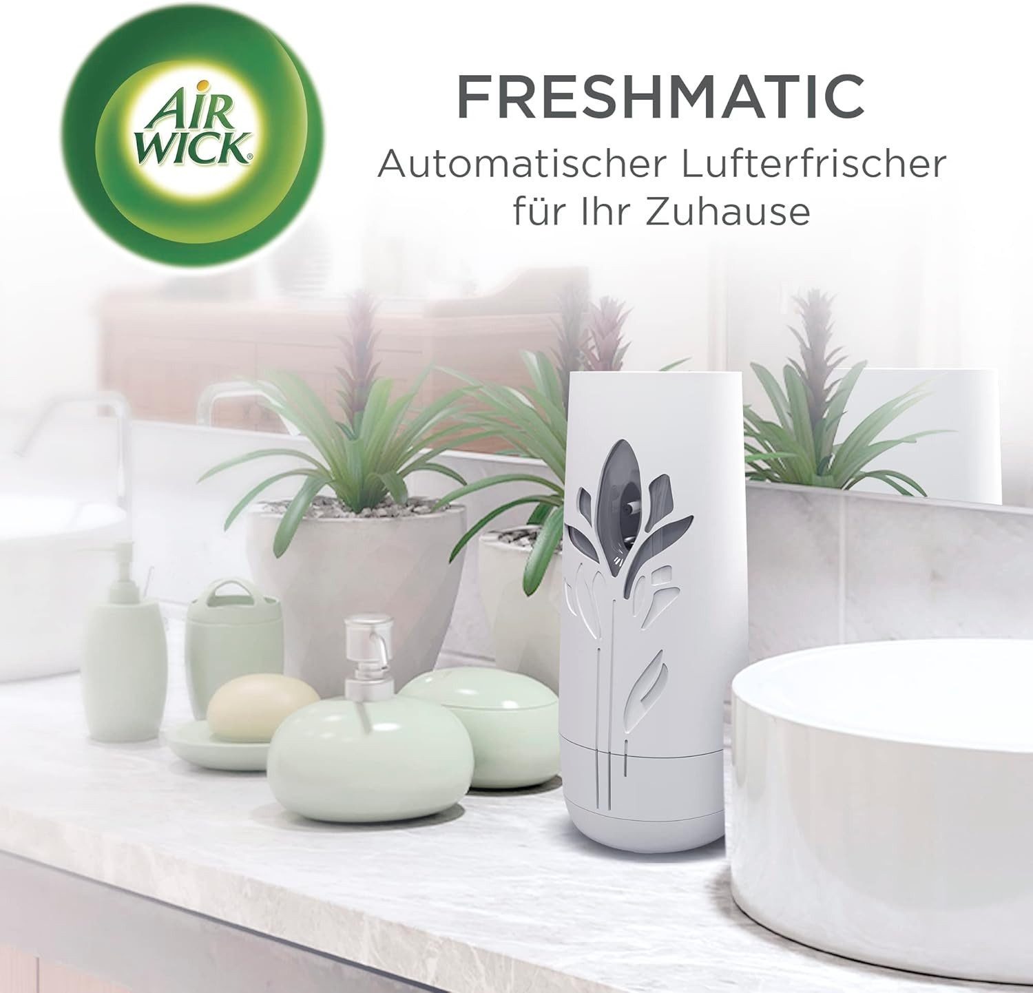 Air Wick Raumduft Freshmatic Max – Starter-Set-Cotton und Weißer Flieder