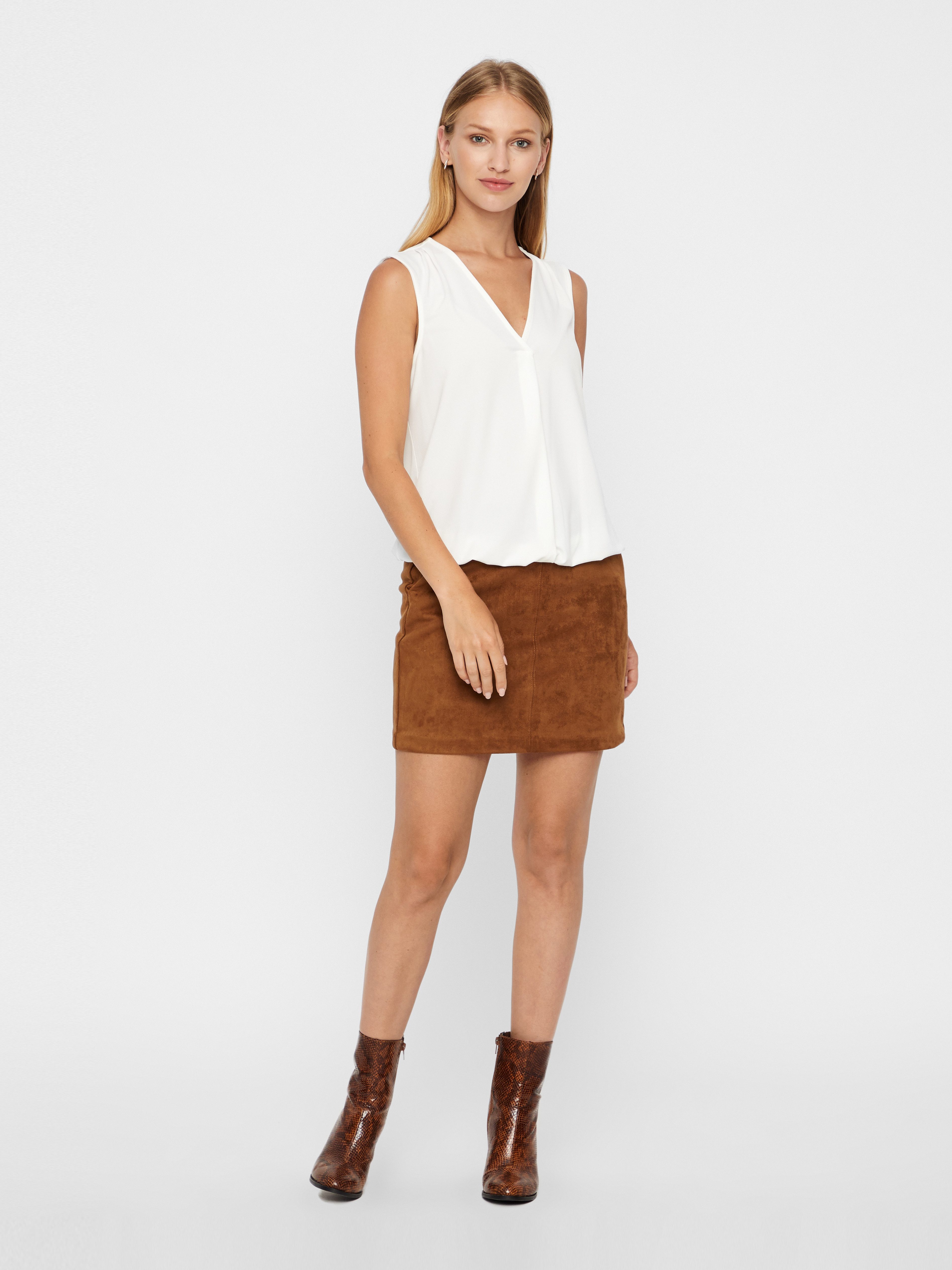 Vero Moda Lederimitatrock VMDONNADINA FAUXSUEDE SHORT SKIRT