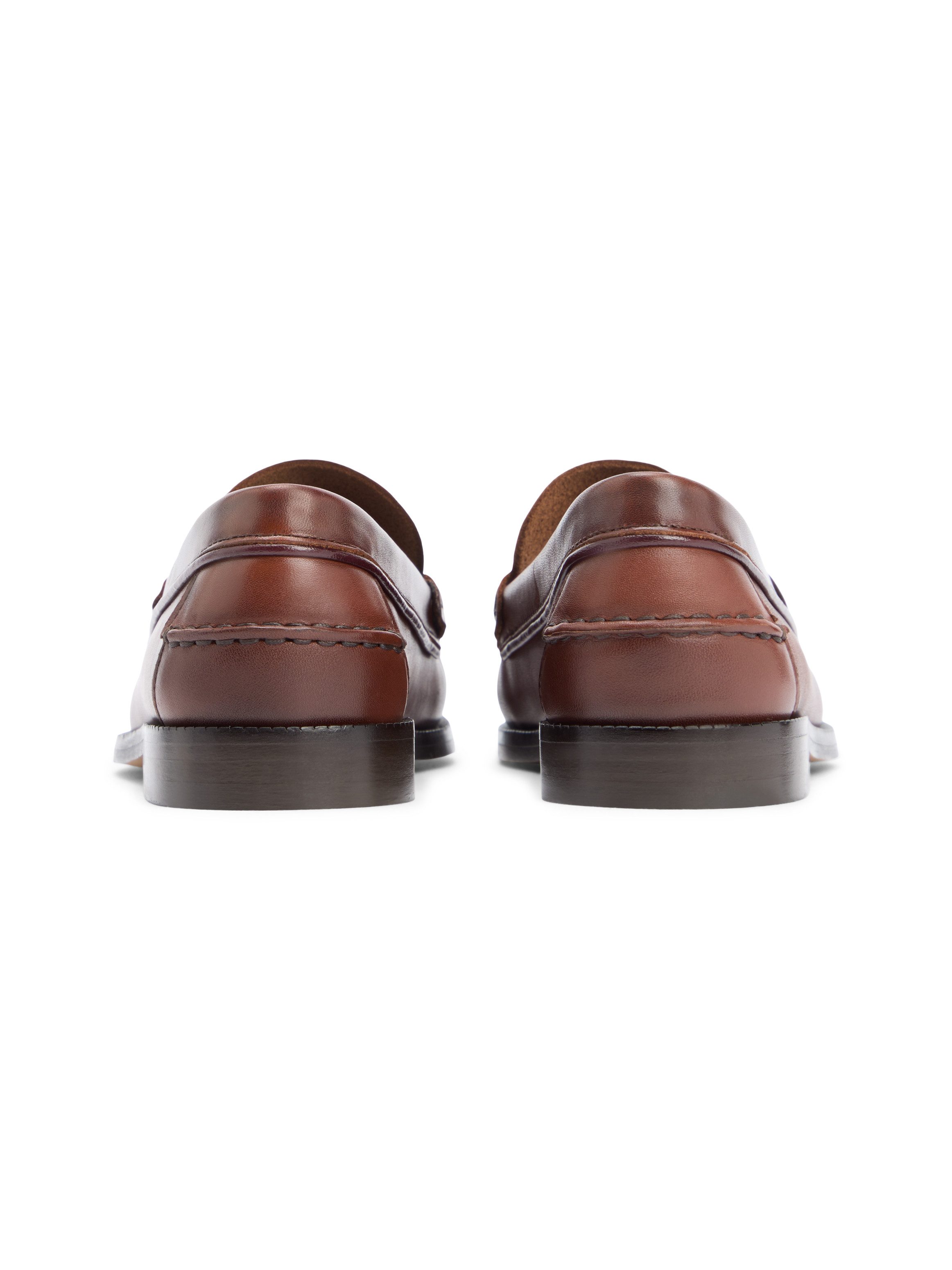 Tommy Hilfiger HILFIGER PENNY LOAFER SMOOTH LTH Loafer Blockabsatz, Slipper, Schlupfschuh mit Logoflag