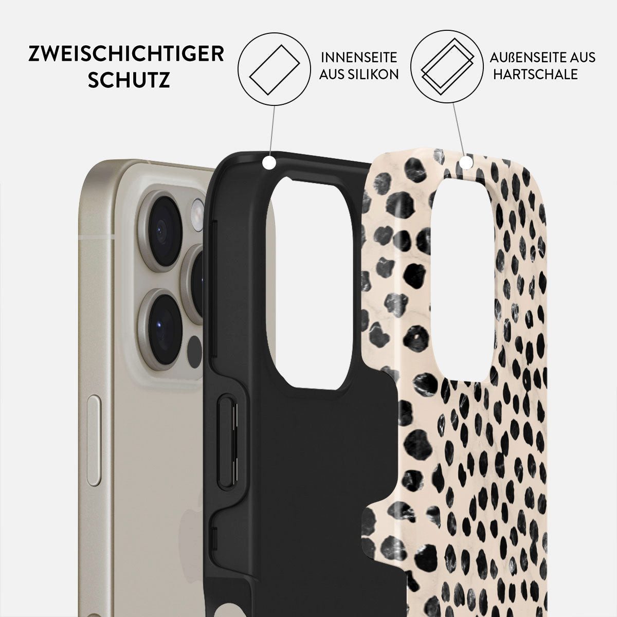 BURGA Handyhülle MusicSet: MagSafe Case Almond Latte iPhone 16 Pro + AirPod Case 3.Gen