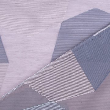 SCHÖNER LEBEN. Stoff Gardinenstoff Organza Topas abstrakt grau rauchblau 152cm Breite, made in Germany